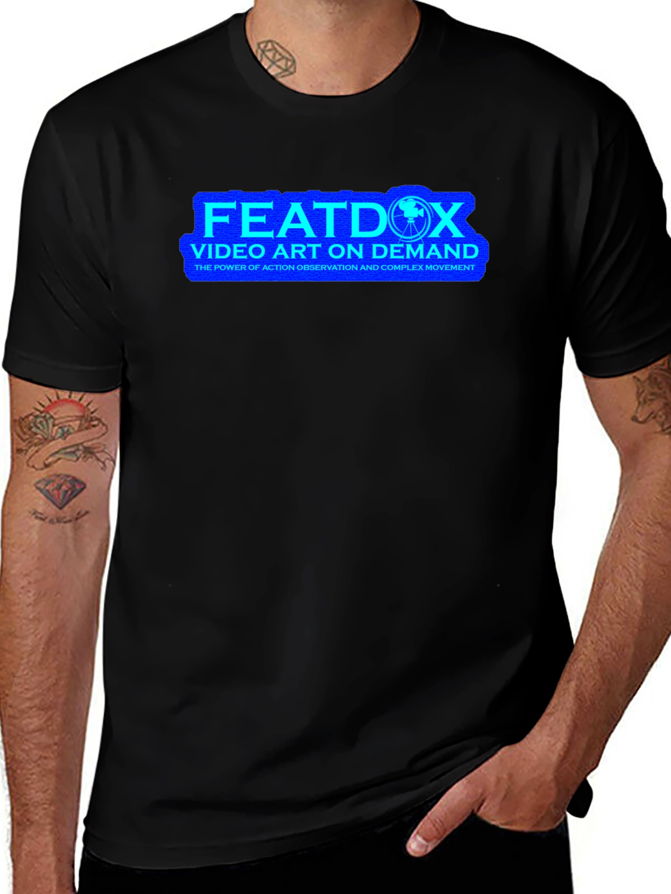 FEATDOX Video Art On Demand Black T-Shirt