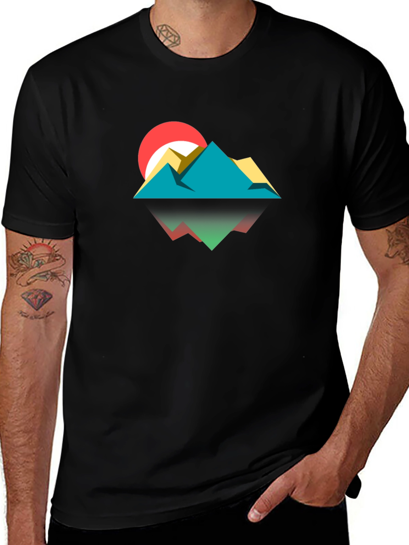 Variant 9 of Geometric Mountainscape Graphic Tee