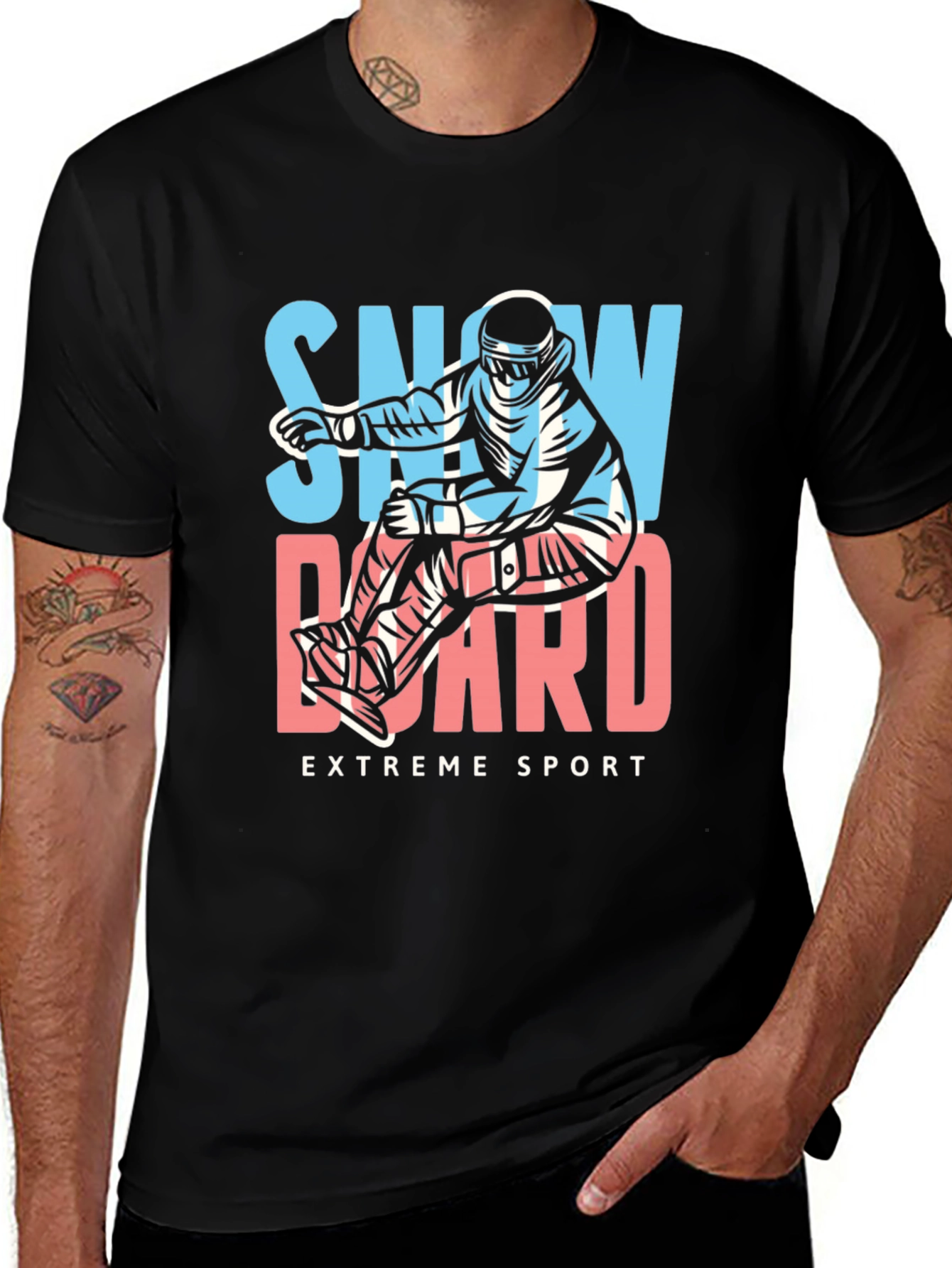 Variant 27 of Snowboard Extreme Sport Graphic Tee