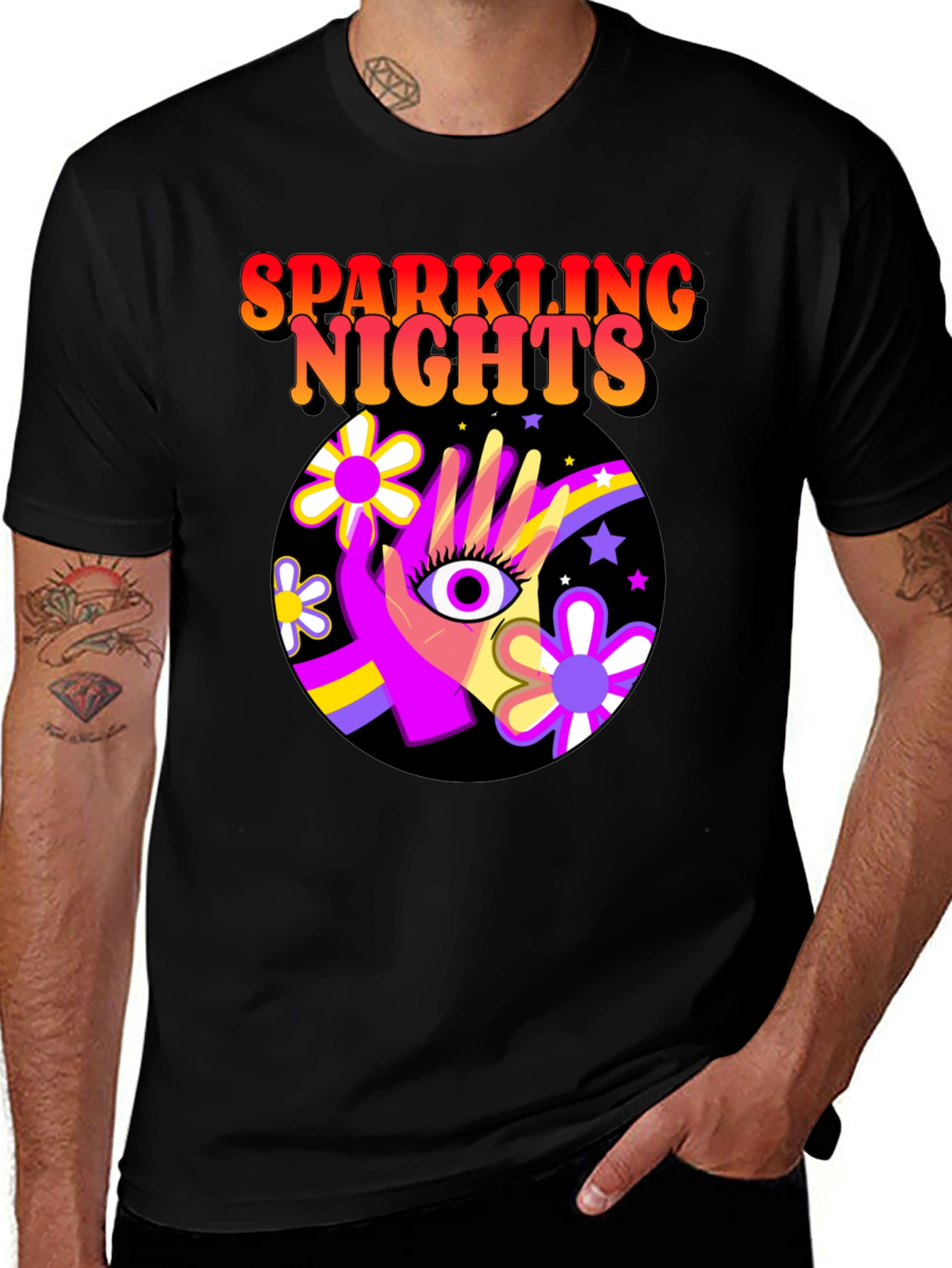 Variant 17 of Sparkling Nights Retro T-Shirt