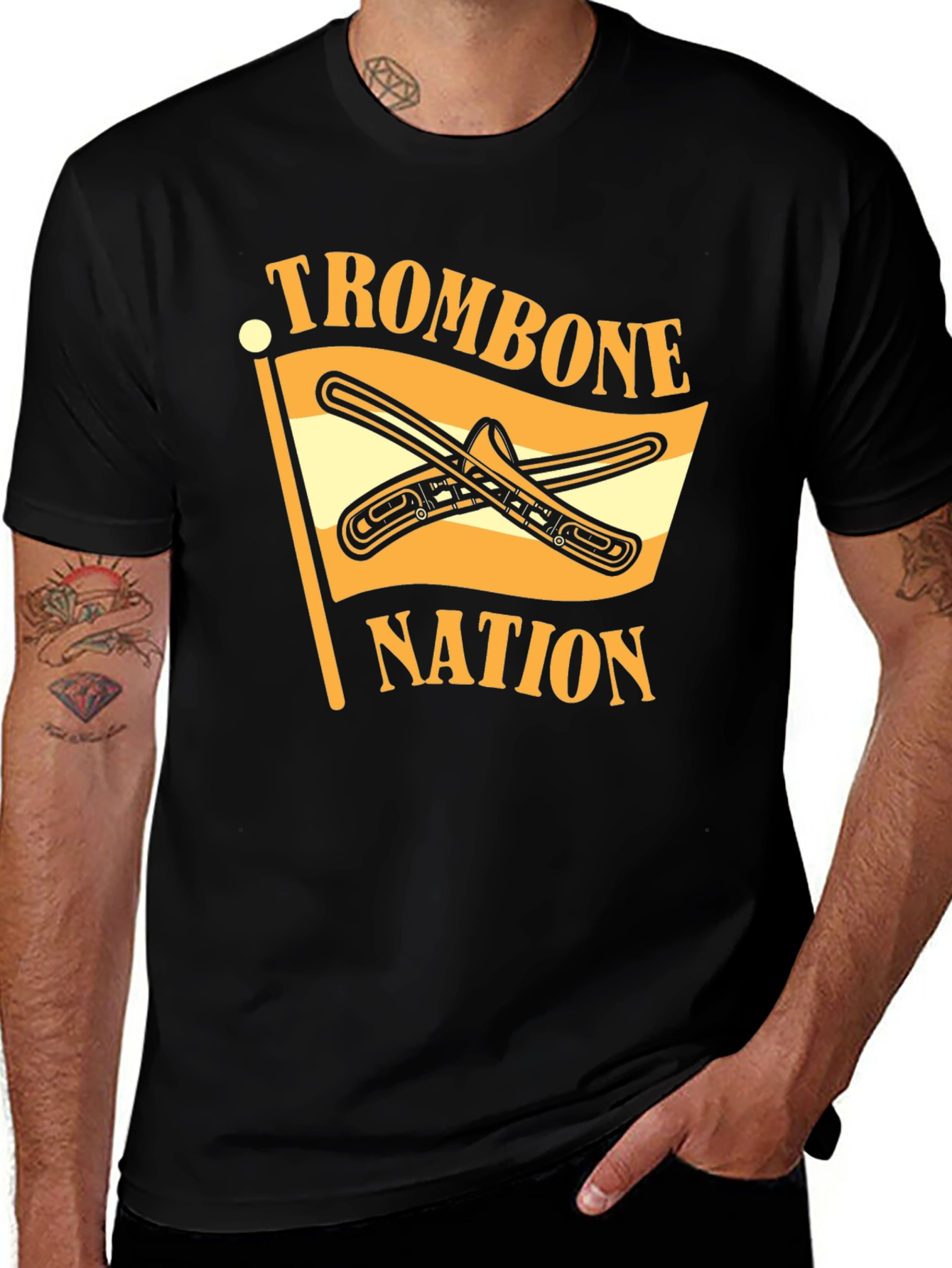 Variant 9 of Trombone Nation Graphic T-Shirt - Music Lover Tee