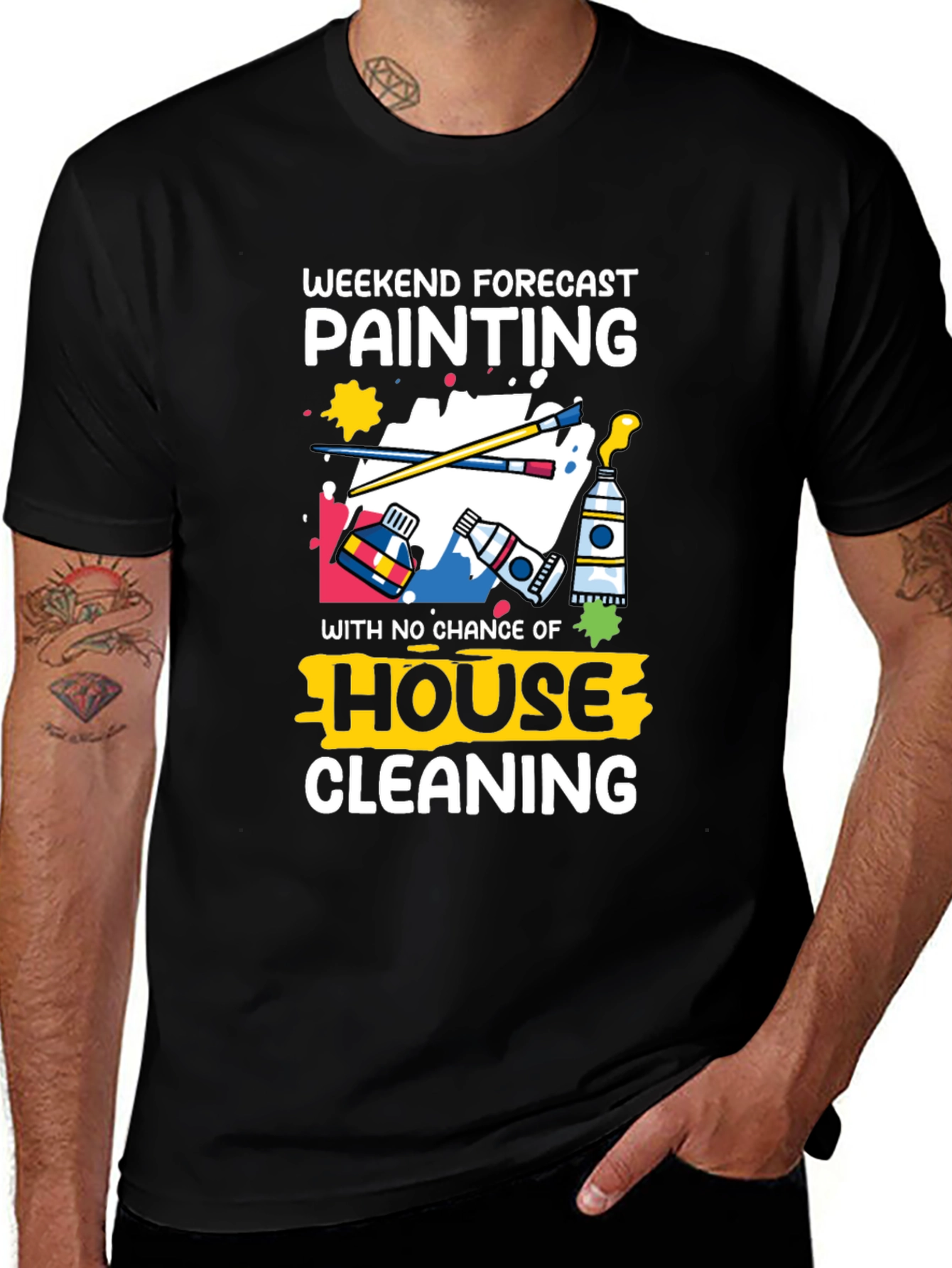 Painting Weekend Forecast T-Shirt