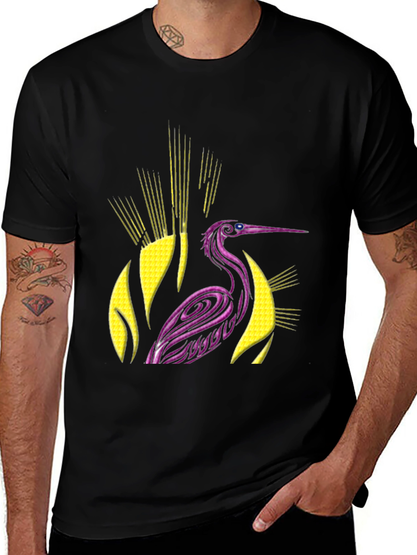 Variant 12 of Abstract Bird Graphic T-Shirt - Modern Art Tee