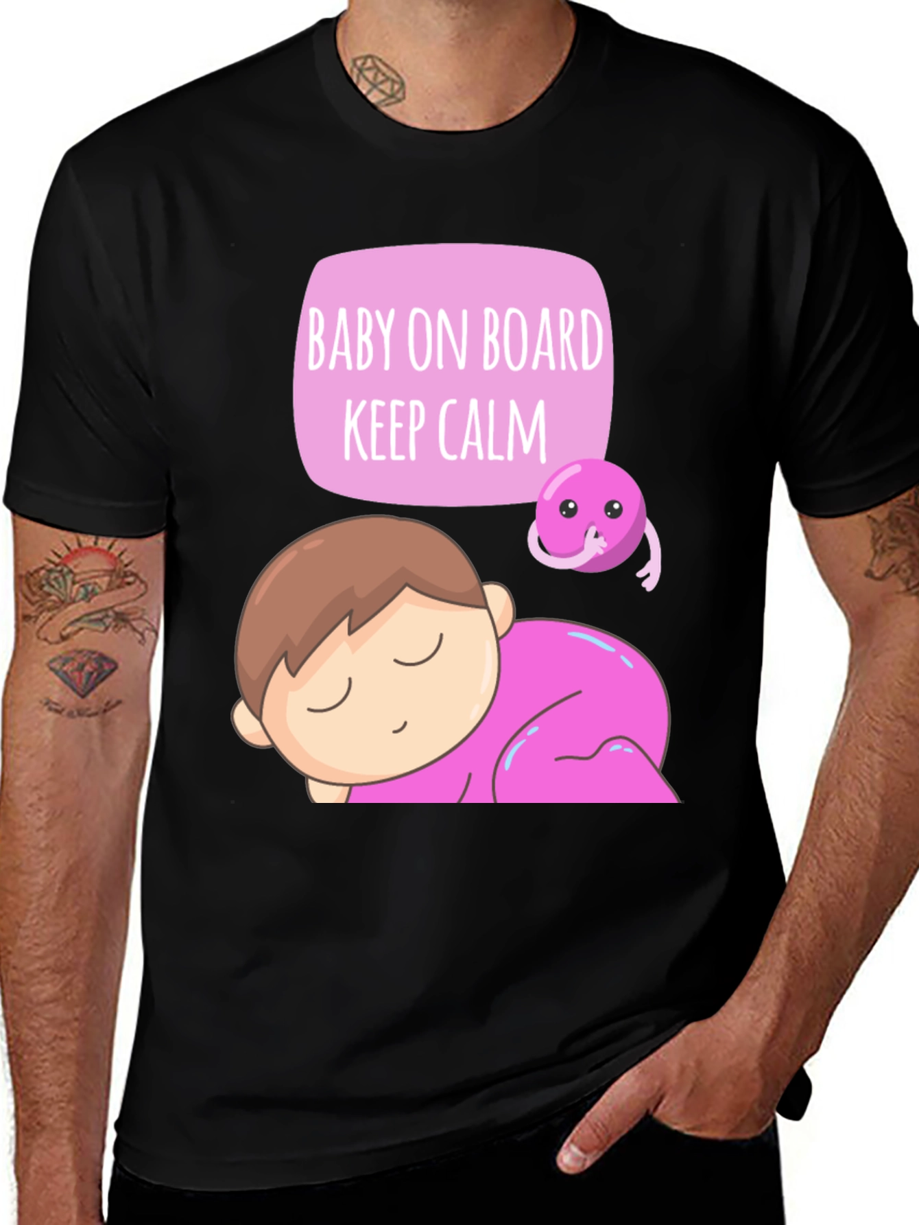 Variant 26 of Baby on Board T-Shirt - Keep Calm Cute Design