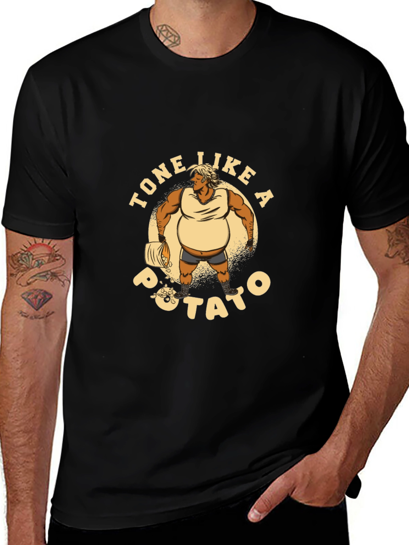 Variant 19 of Tone Like a Potato Funny Gym T-Shirt