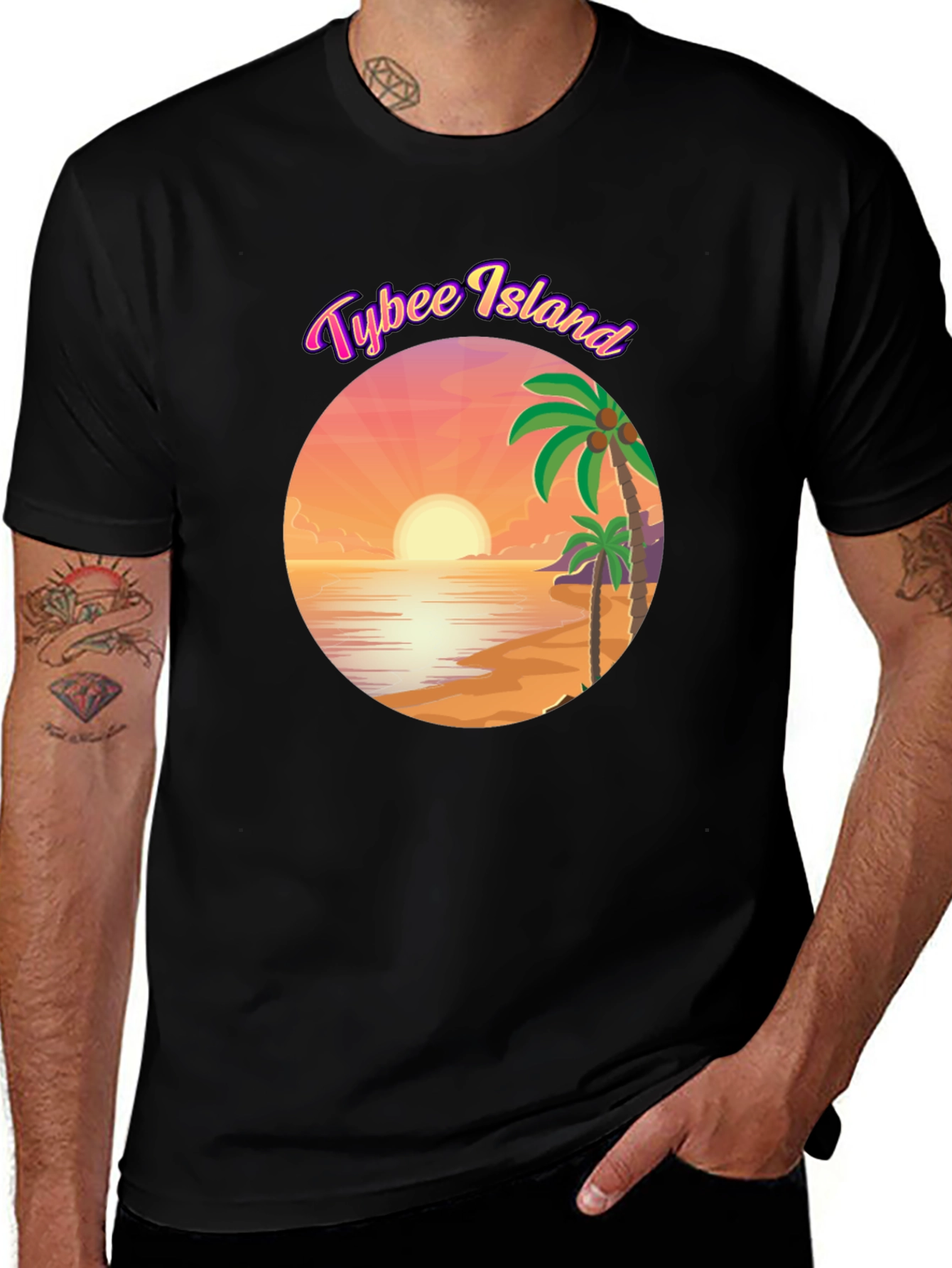 Tybee Island Graphic T-Shirt - Black