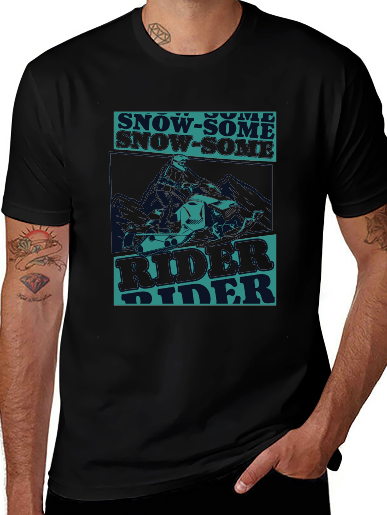 Variant 9 of Snowmobile Rider T-Shirt - Cool Graphic Tee