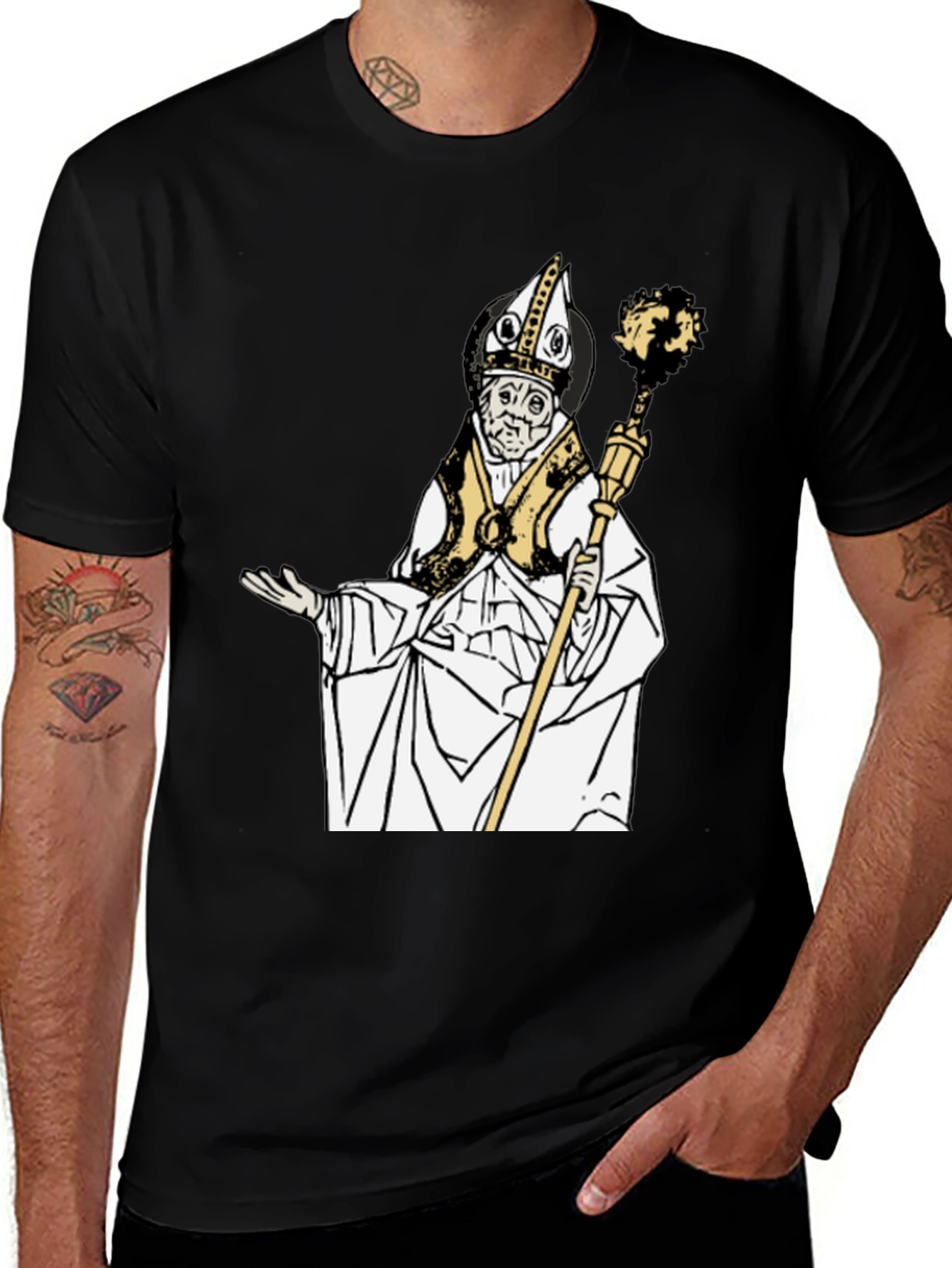 Saint Nicholas Graphic T-Shirt - Unisex Black Tee