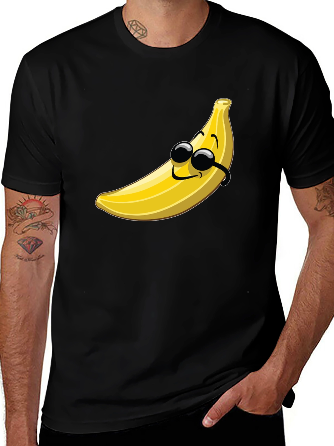 Variant 8 of Cool Banana Graphic T-Shirt - Black