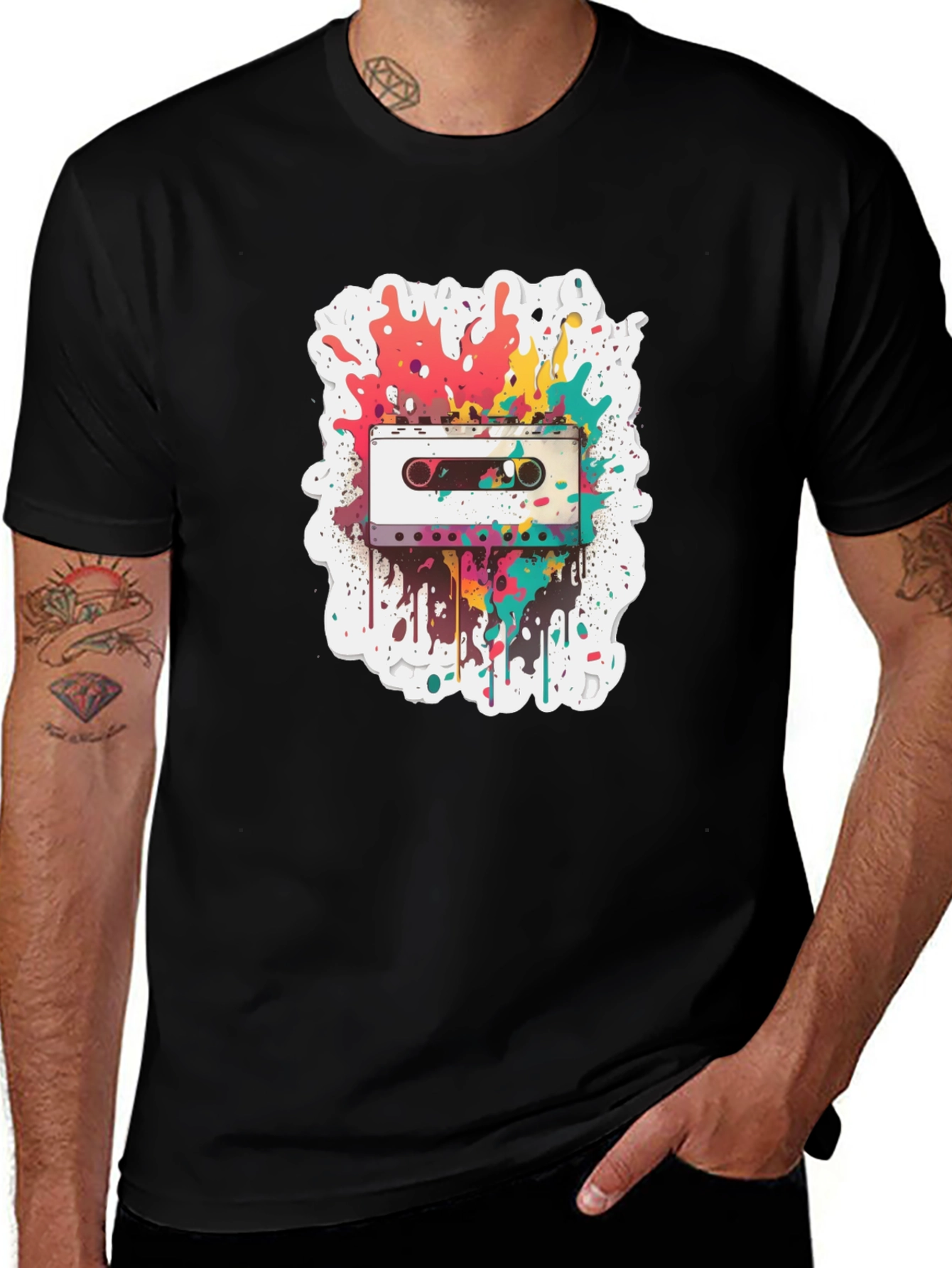 Variant 14 of Retro Cassette Tape Graphic T-Shirt