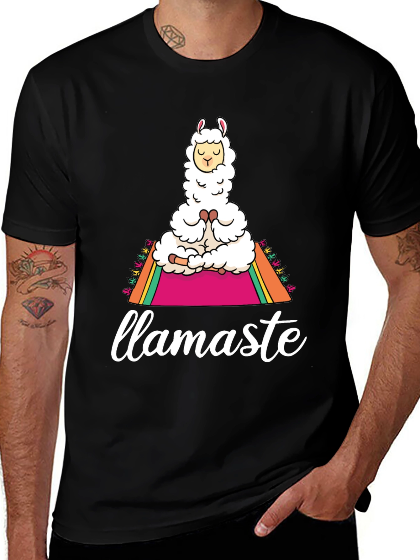 Variant 14 of Llamaste Yoga Black Tee