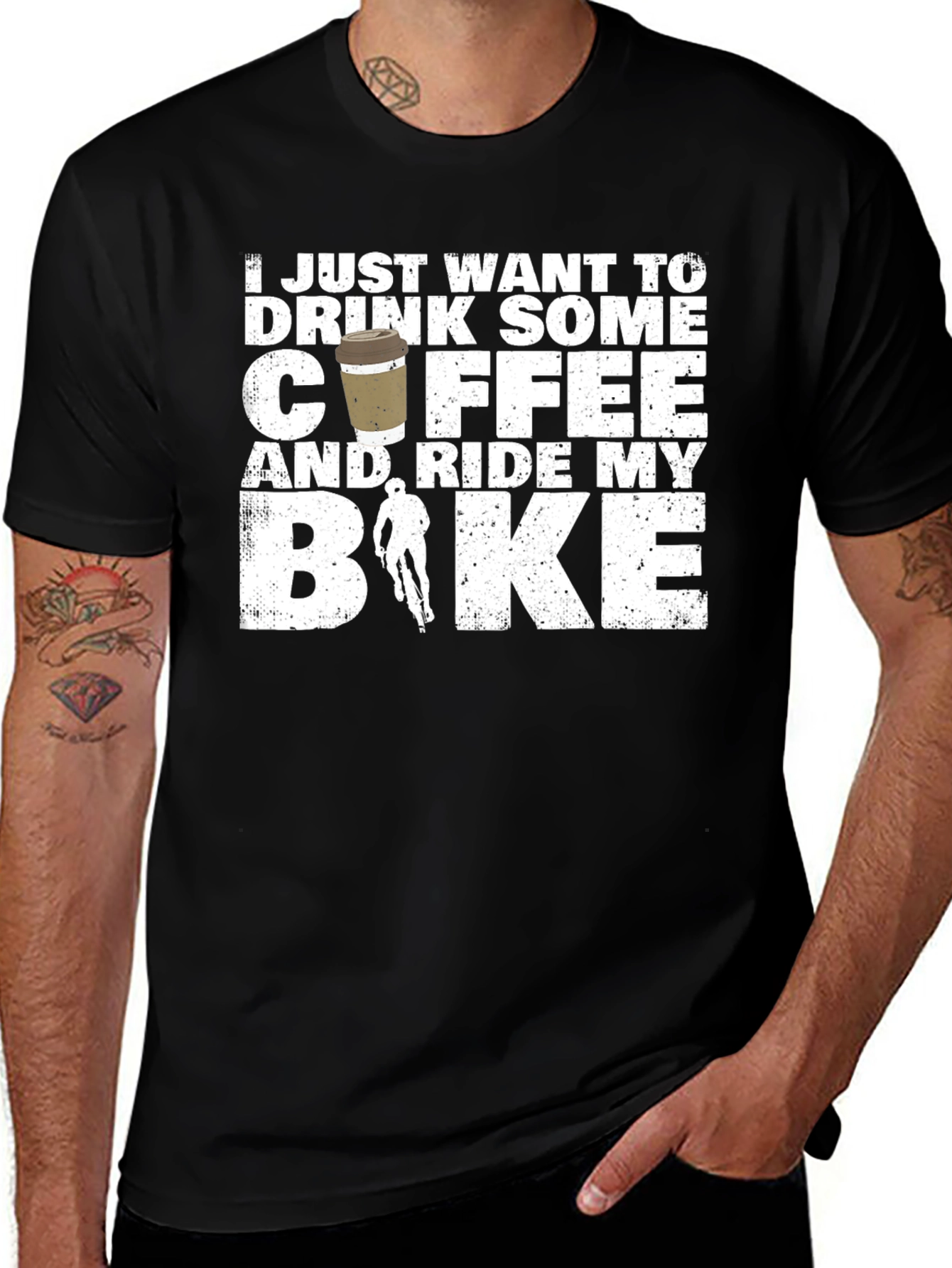 Variant 27 of Coffee and Ride Bike Graphic T-Shirt