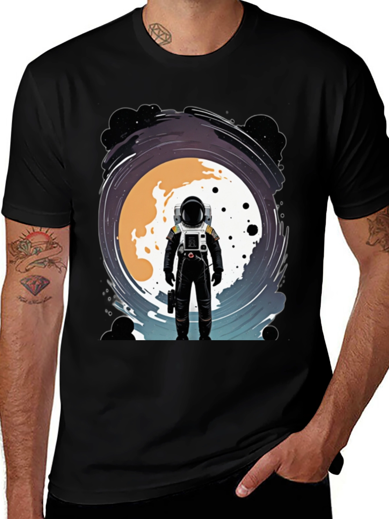 Variant 15 of Astronaut Moon T-Shirt - Space Design