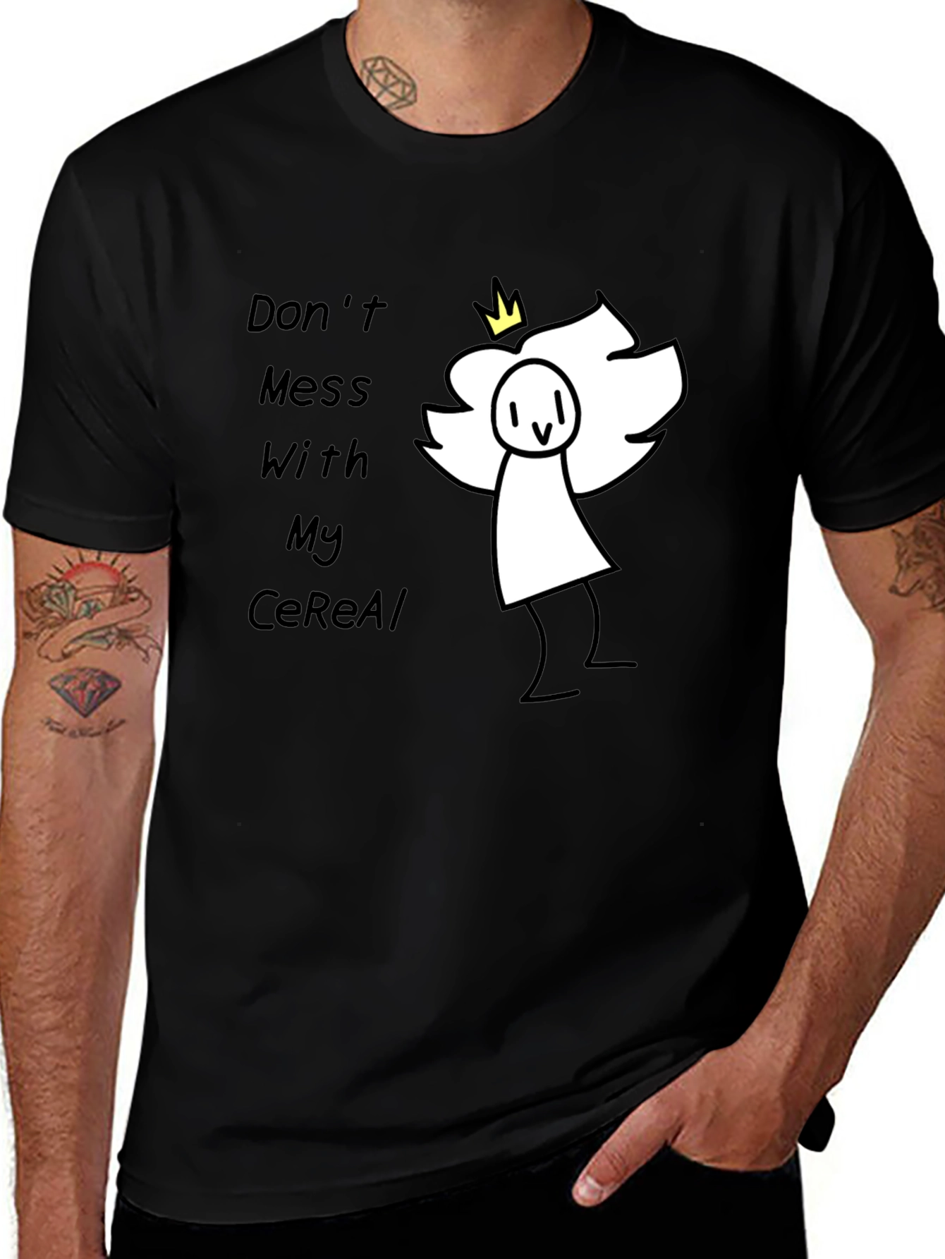 Variant 2 of Don't Mess With My Cereal Funny Graphic Tee