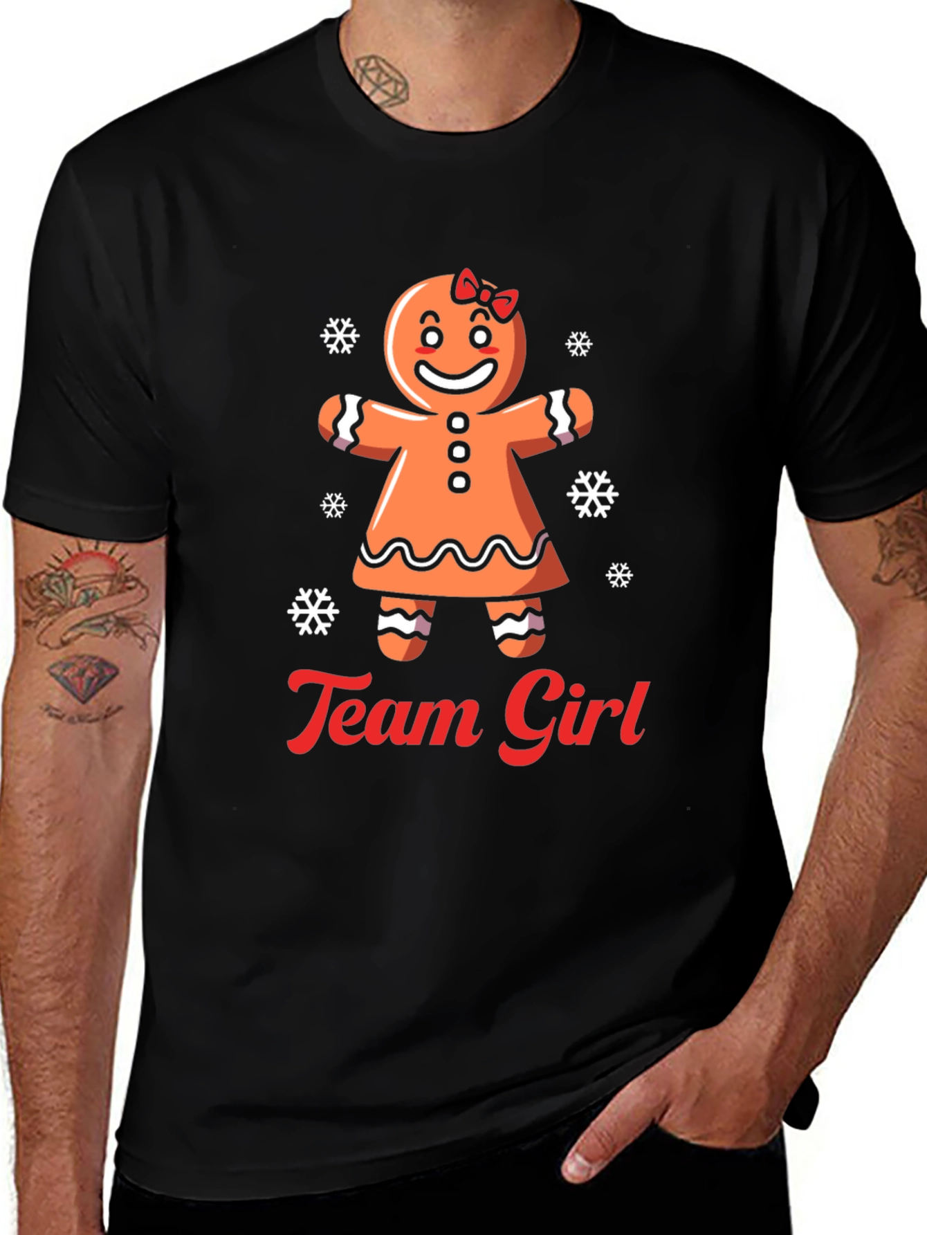 Team Girl Gingerbread Baby Reveal T-Shirt