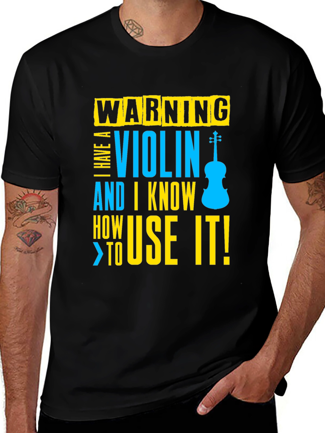 Variant 24 of Warning Violin Player Graphic Tee