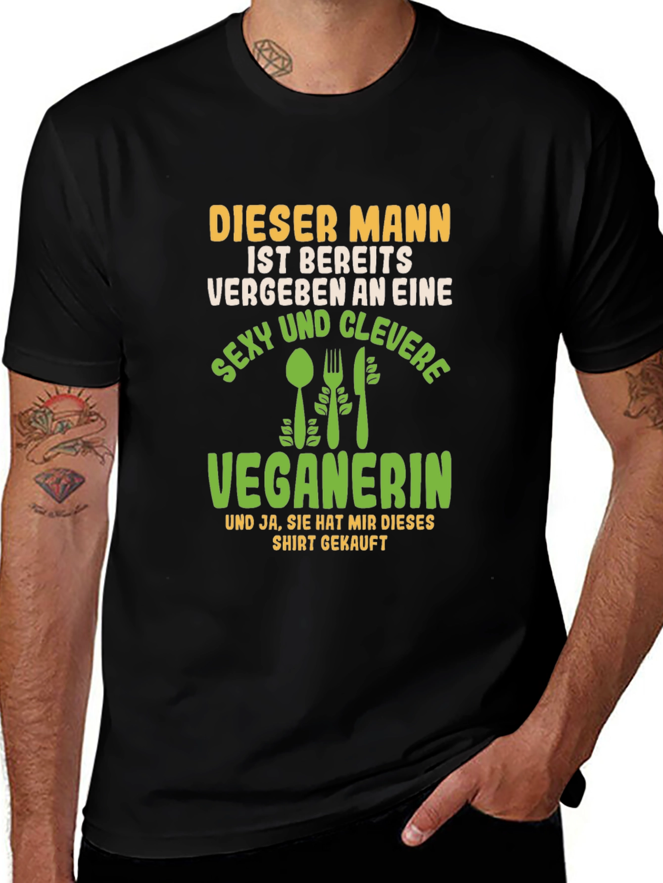 Variant 22 of Vegan Girlfriend T-Shirt - Dieser Mann Ist Vergeben Funny Tee