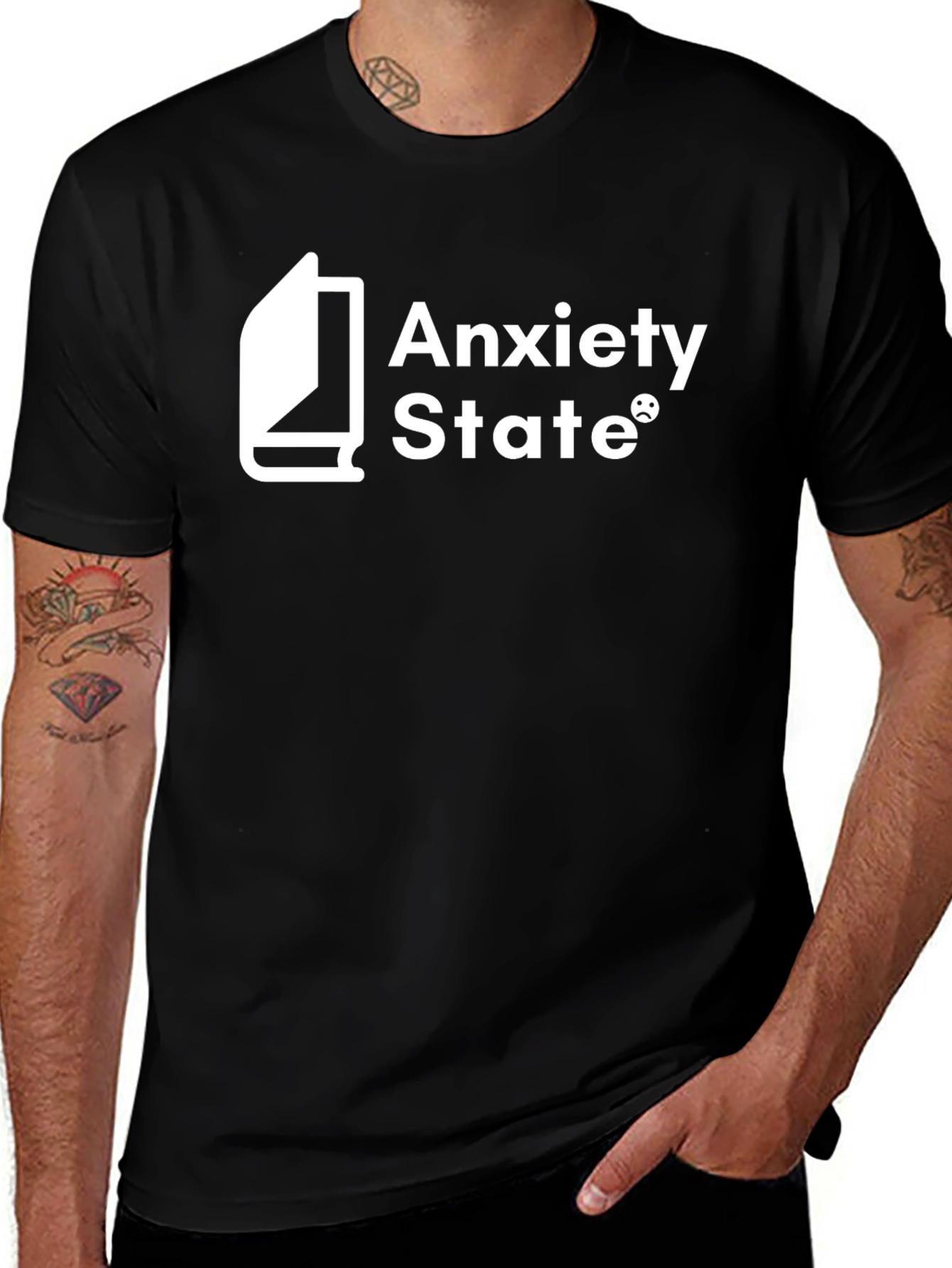 Variant 25 of Anxiety State Graphic T-Shirt - Book Design
