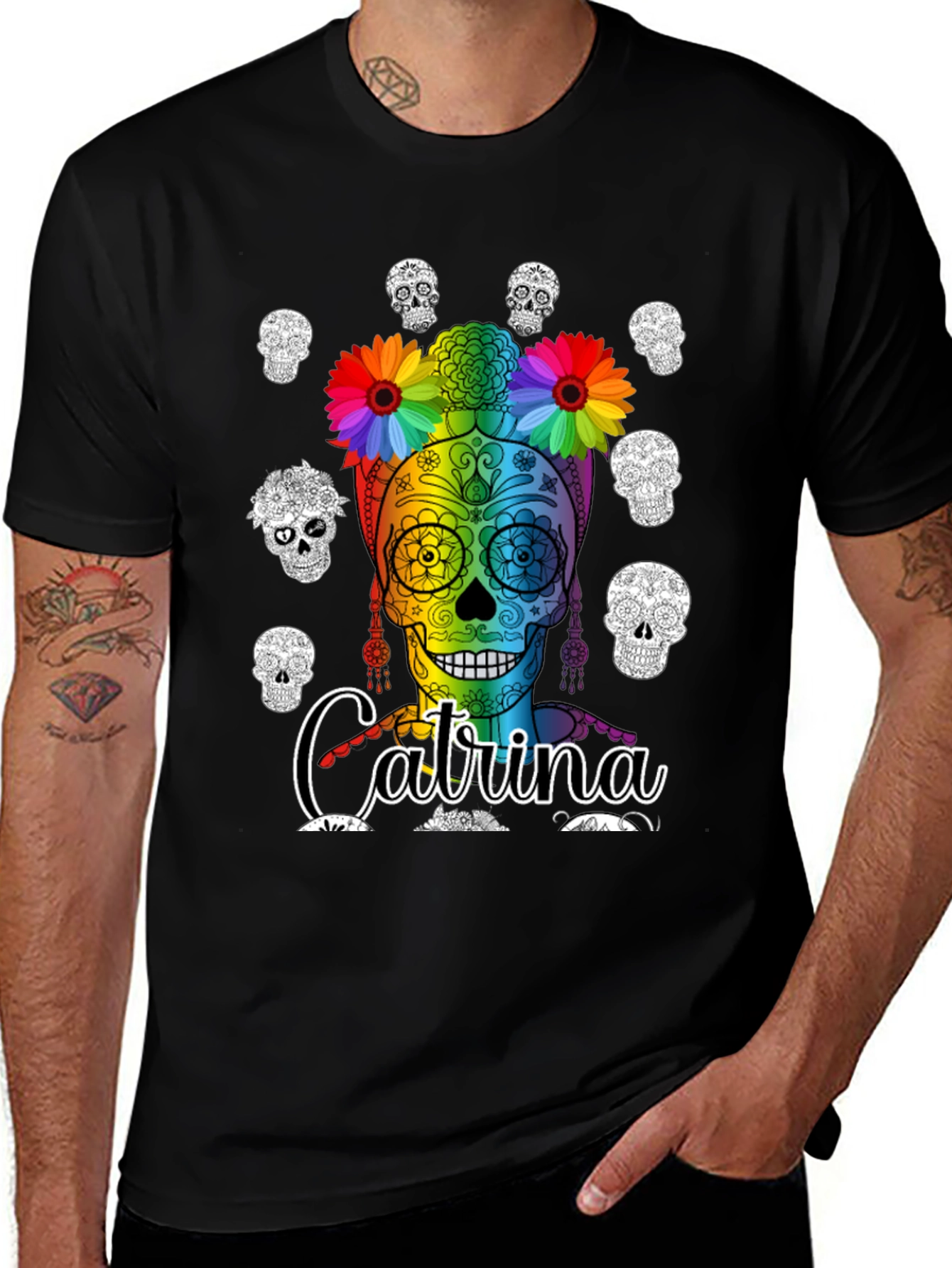 Catrina Sugar Skull T-Shirt - Day of the Dead Tee