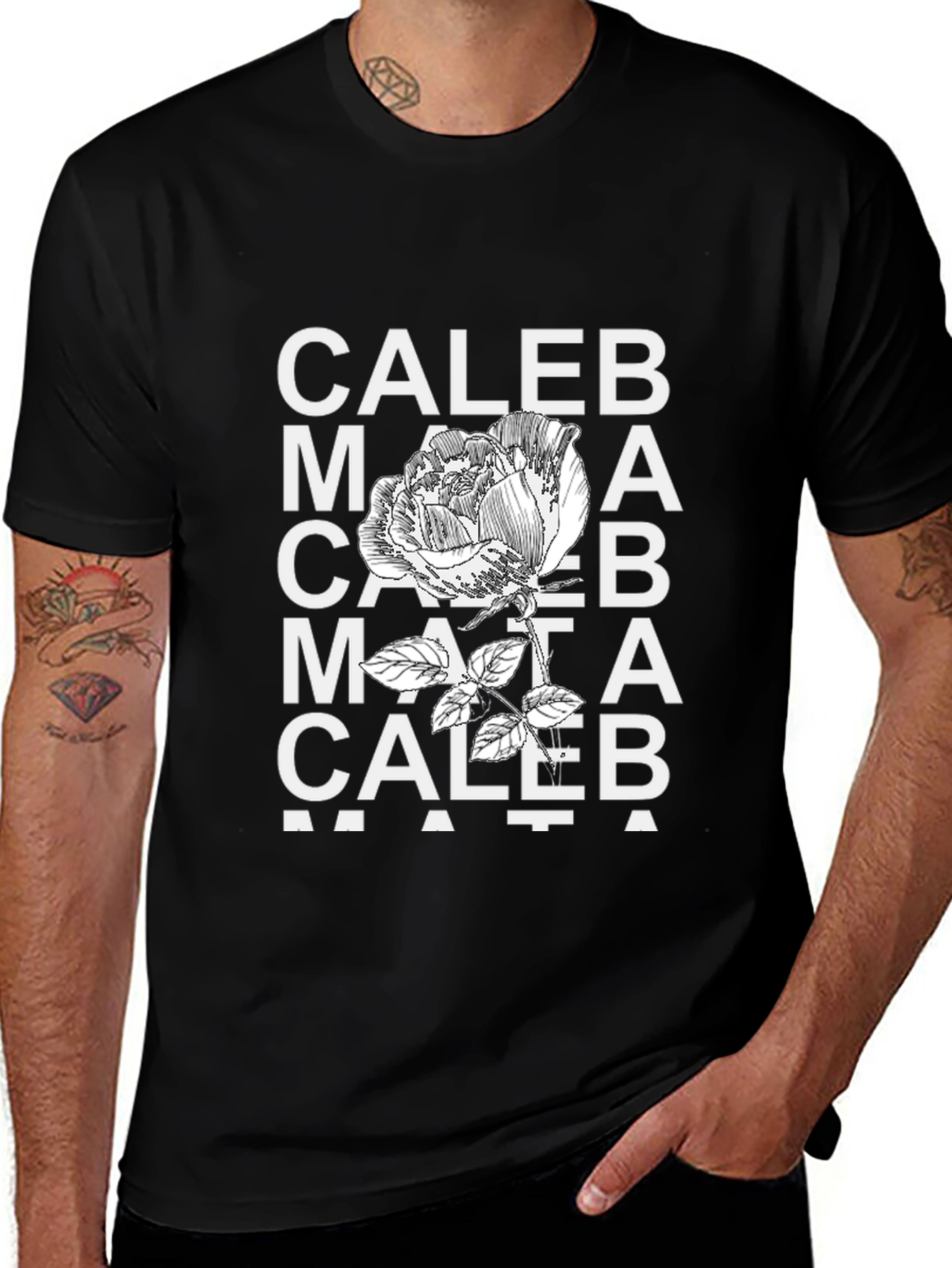 Variant 6 of CALEB Name Graphic T-Shirt - Soft Cotton Blend