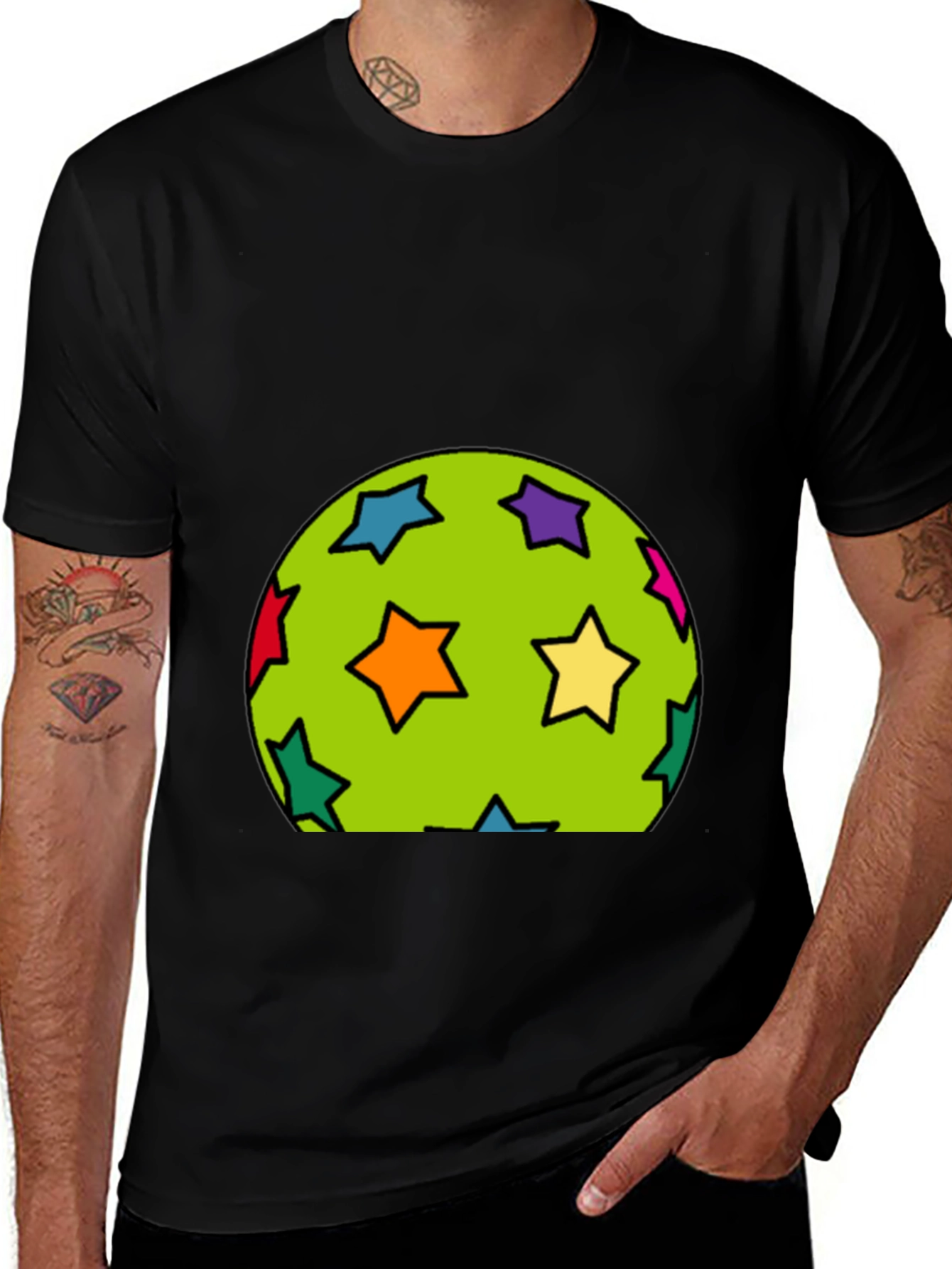 Variant 12 of Star Ball Graphic Tee - Casual Comfort