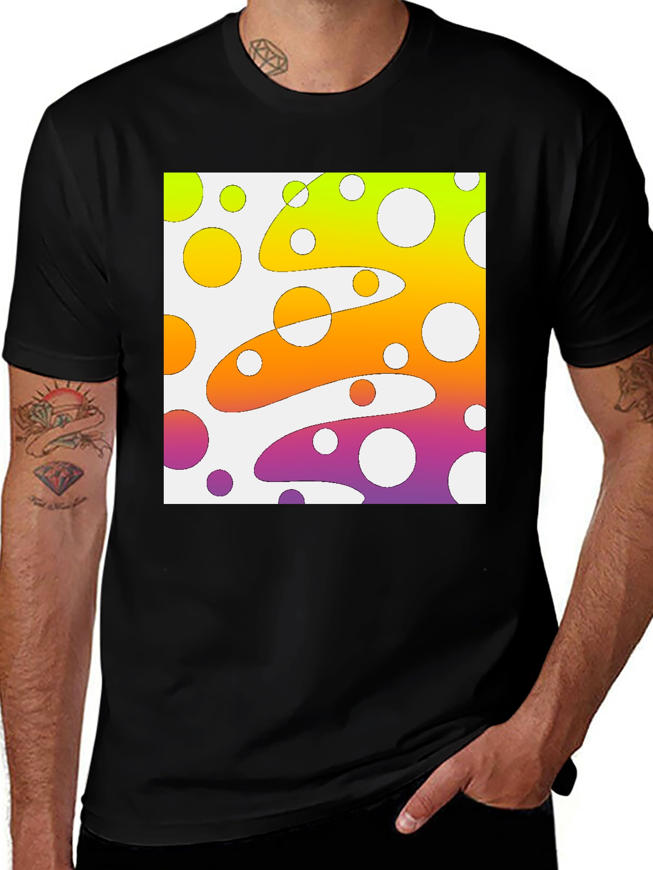 Variant 21 of Funky Bubble T-Shirt - Groovy Retro Style