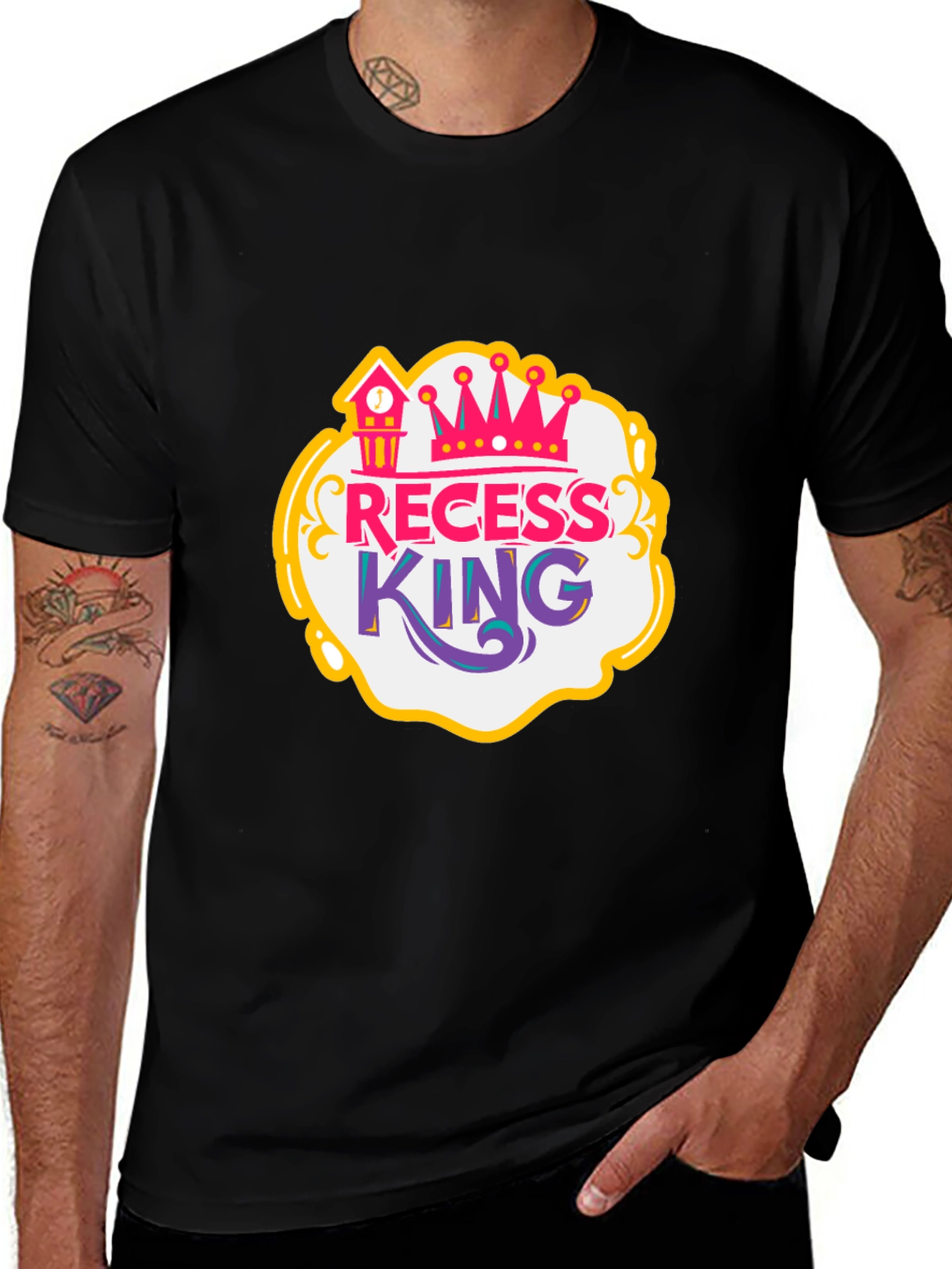 Variant 5 of Recess King Graphic T-Shirt - Black