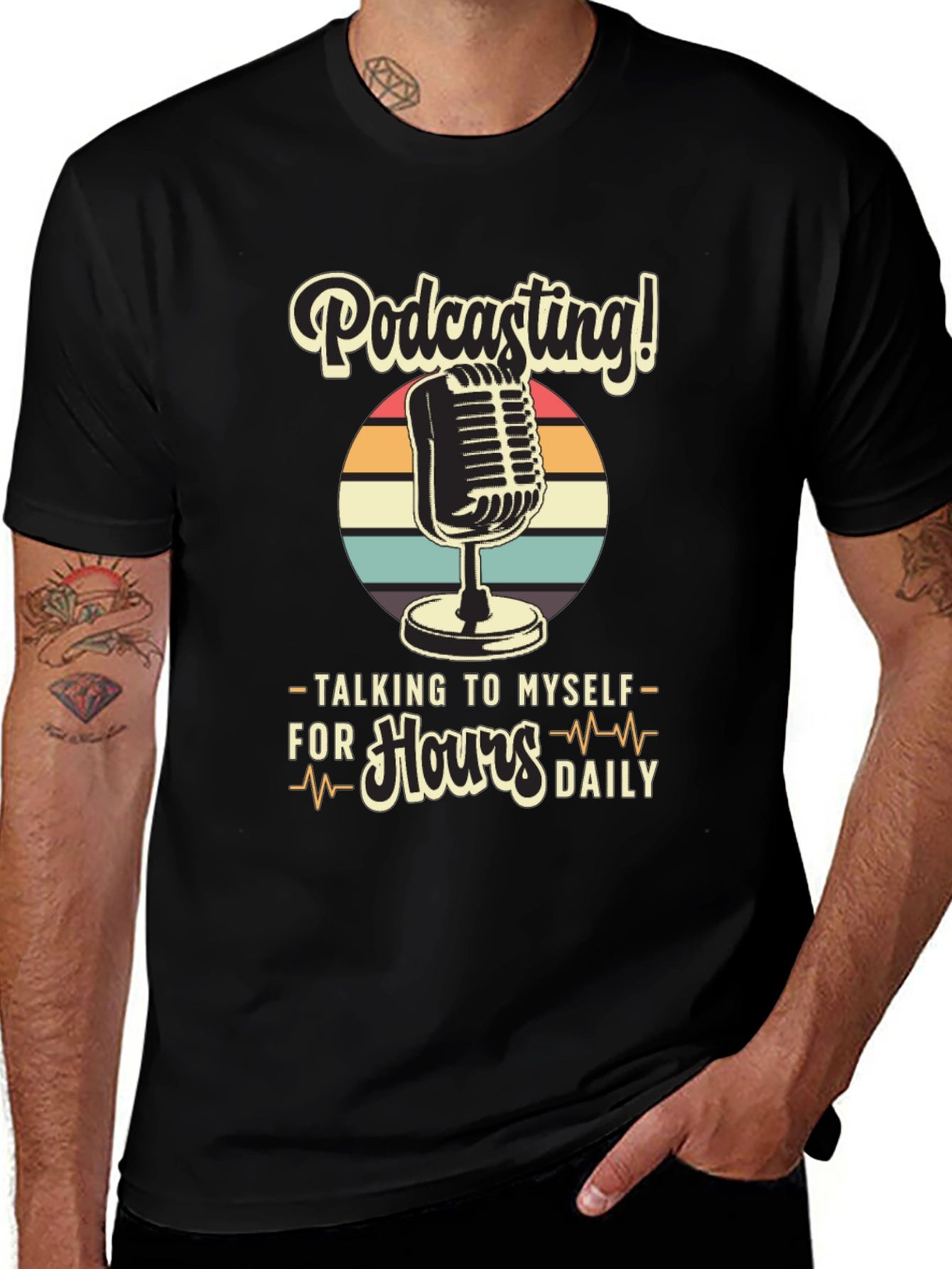 Variant 19 of Podcast T-Shirt: Talking to Myself for Hours Daily