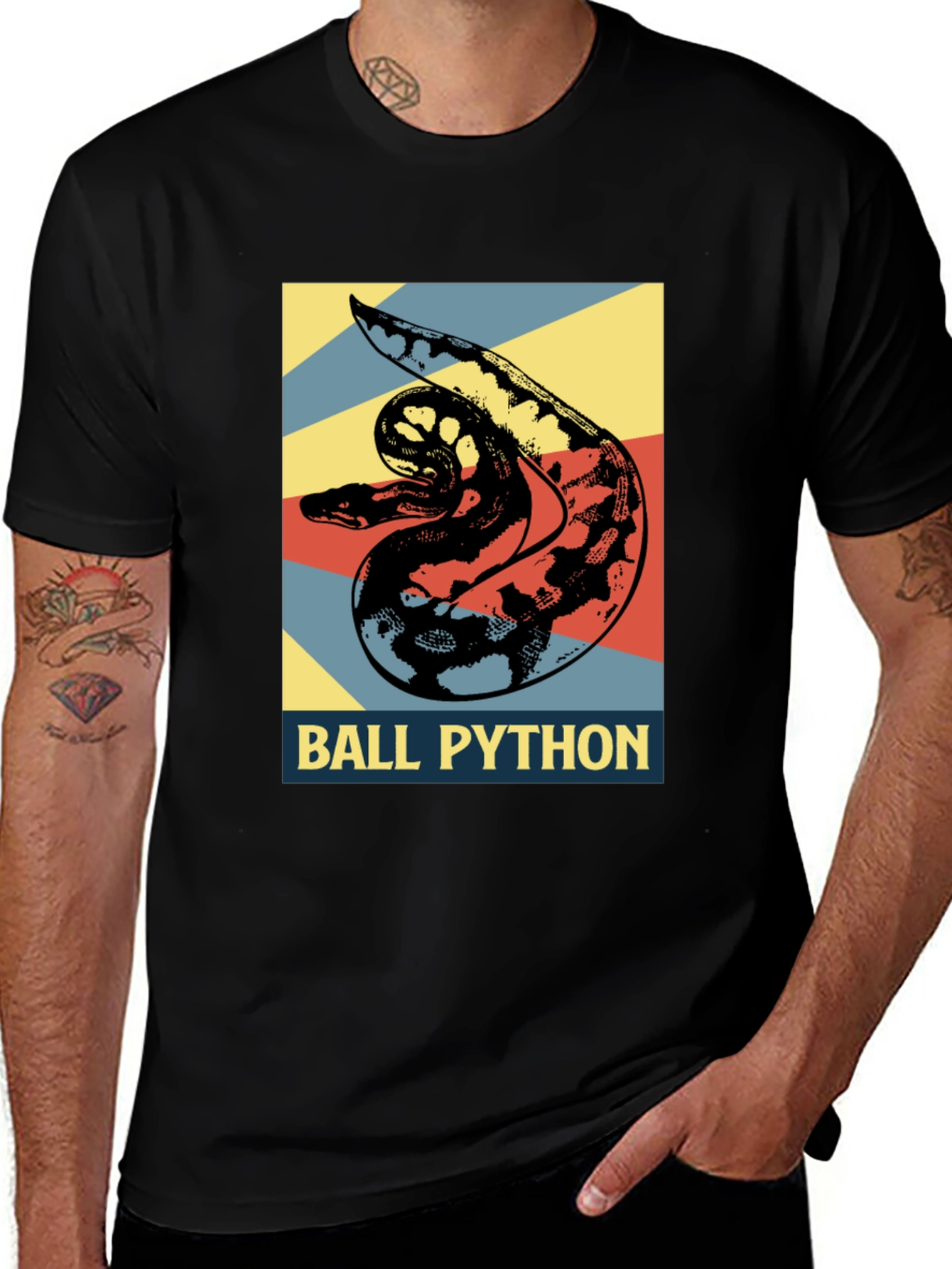 Variant 12 of Ball Python Graphic T-Shirt, Snake Lover Tee