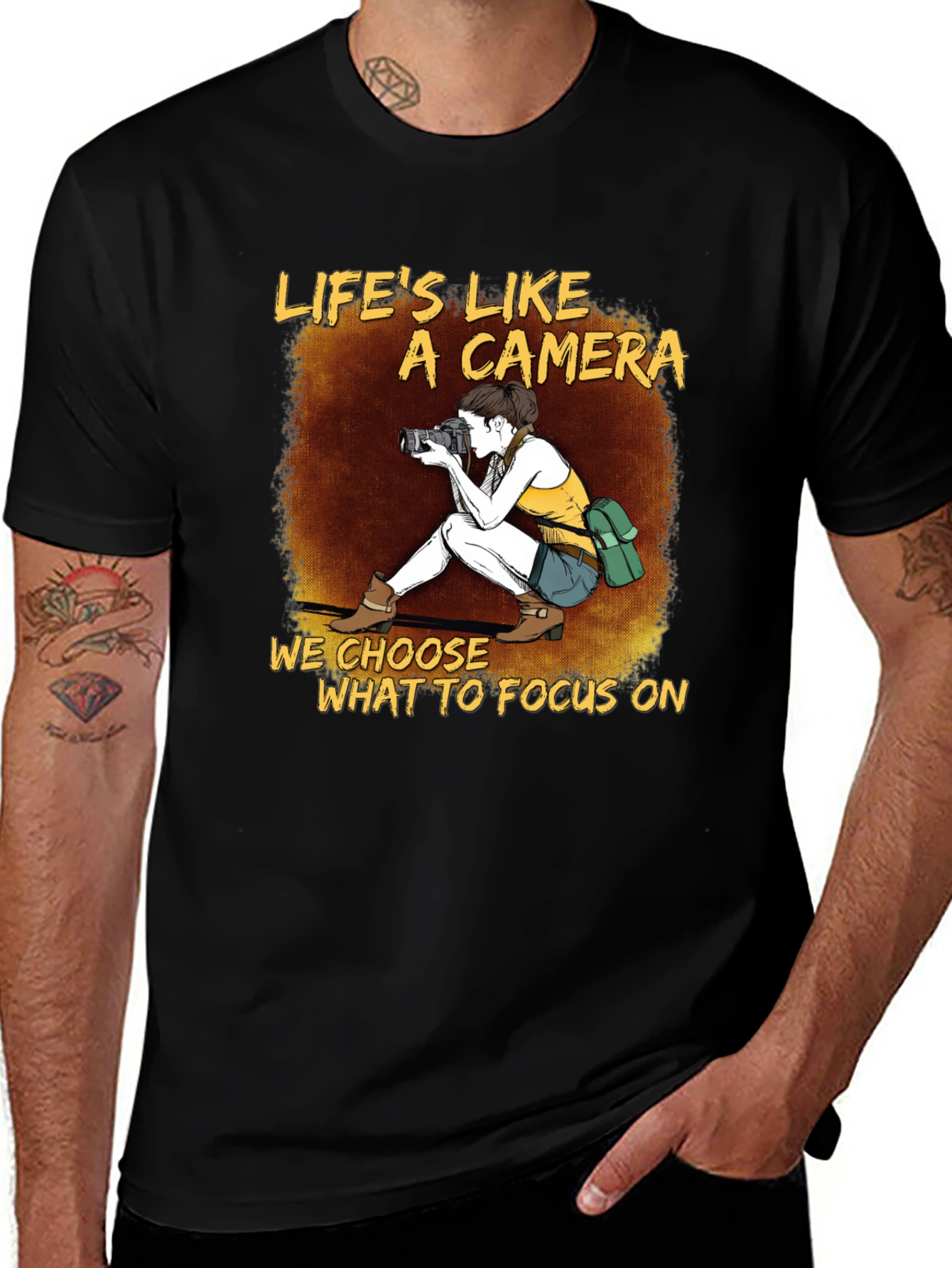 Variant 10 of Life is Like a Camera Graphic T-Shirt