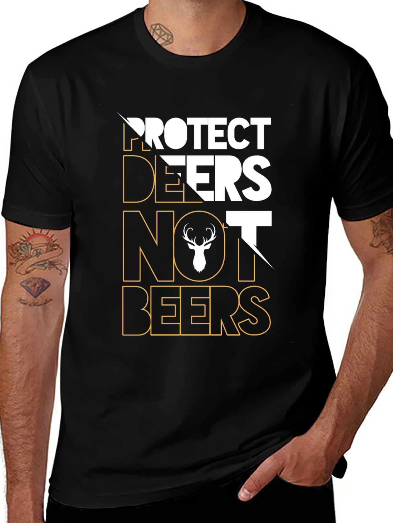 Variant 4 of Protect Deers Not Beers Graphic Tee