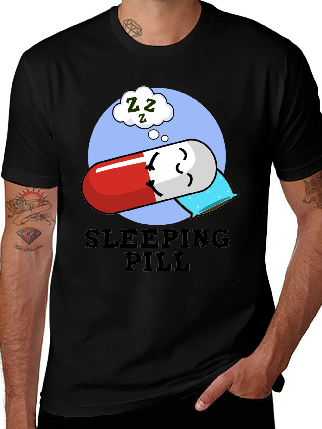 Variant 16 of Sleeping Pill Funny Graphic T-Shirt - Unisex