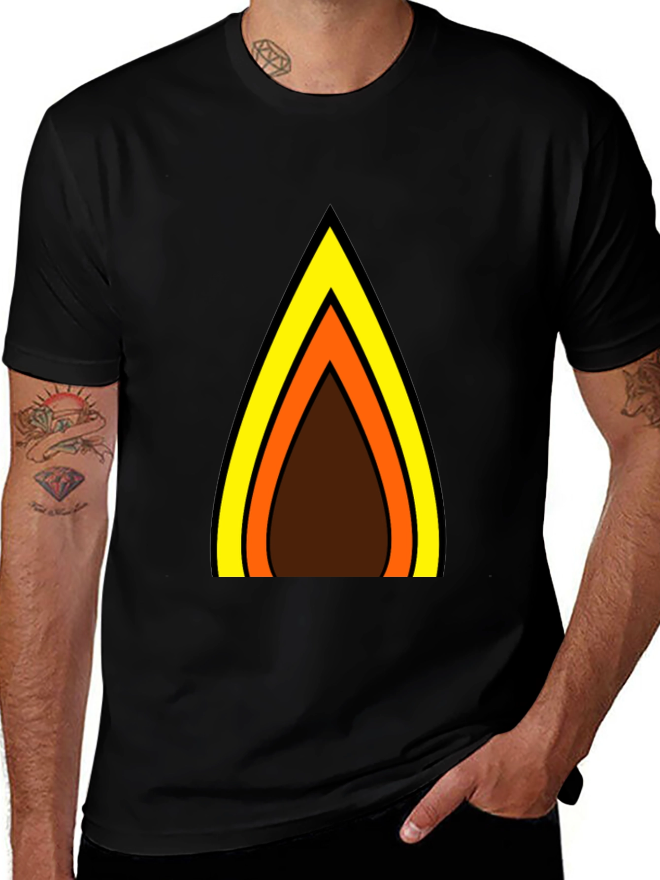 Variant 16 of Retro Flame Graphic Tee - Cool 70s Style T-Shirt