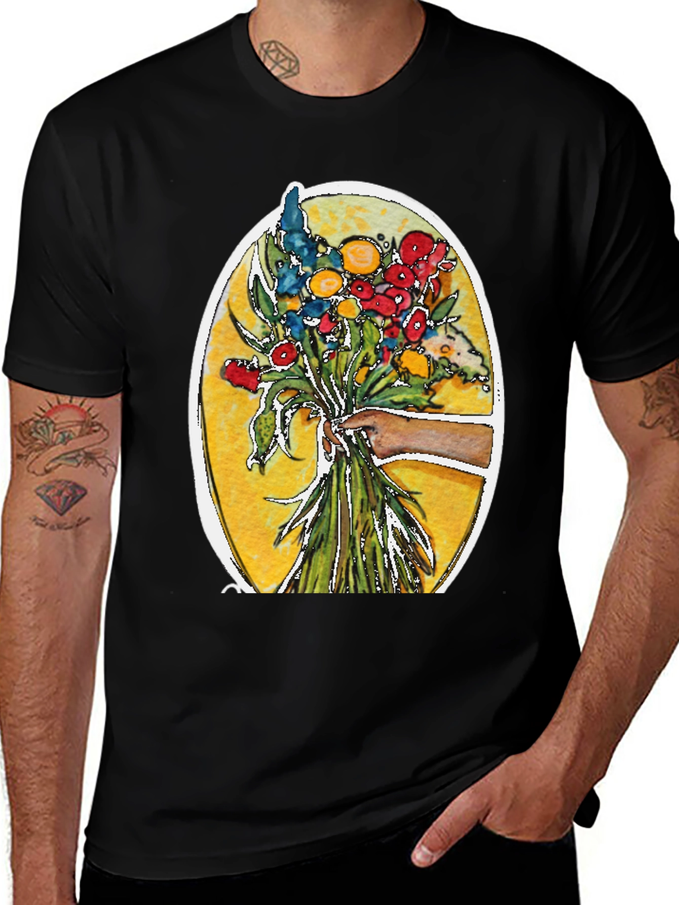 Floral Bouquet Graphic T-Shirt