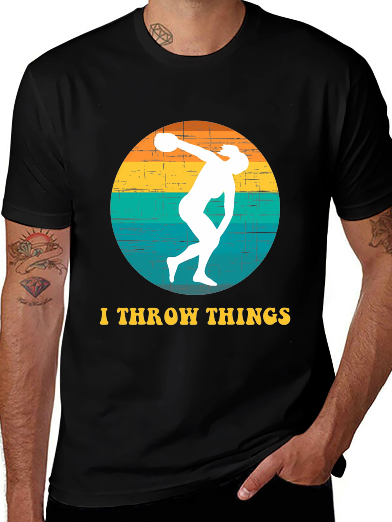 Variant 24 of I Throw Things Disc Thrower Tee
