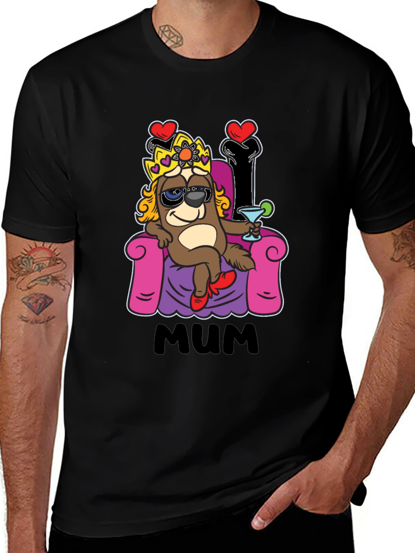 Queen Mum T-Shirt - Funny Cartoon Design
