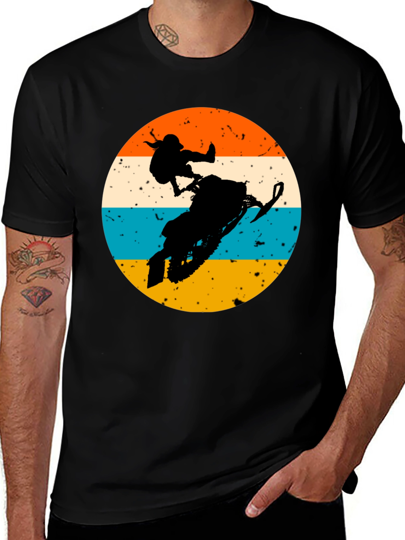 Variant 30 of Retro Snowmobile Stunt T-Shirt