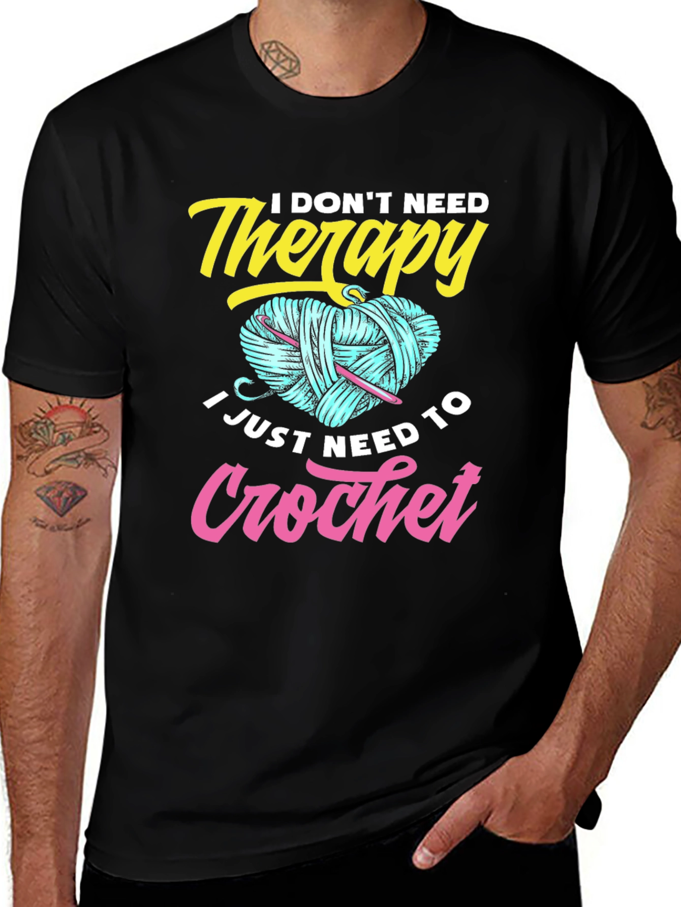 Variant 9 of I Don't Need Therapy Crochet T-Shirt