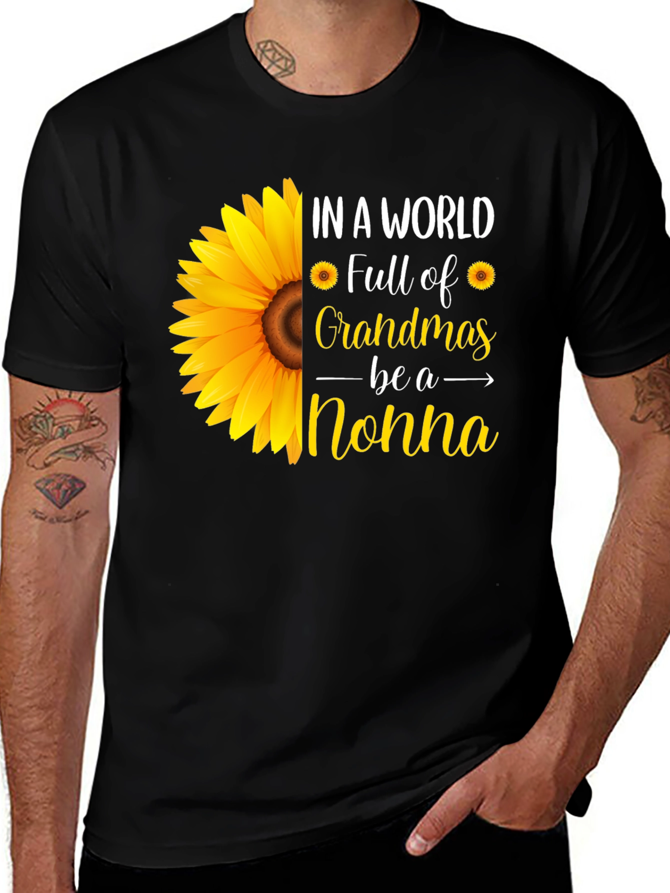 Variant 23 of Sunflower Nonna T-Shirt - Grandmas Gift