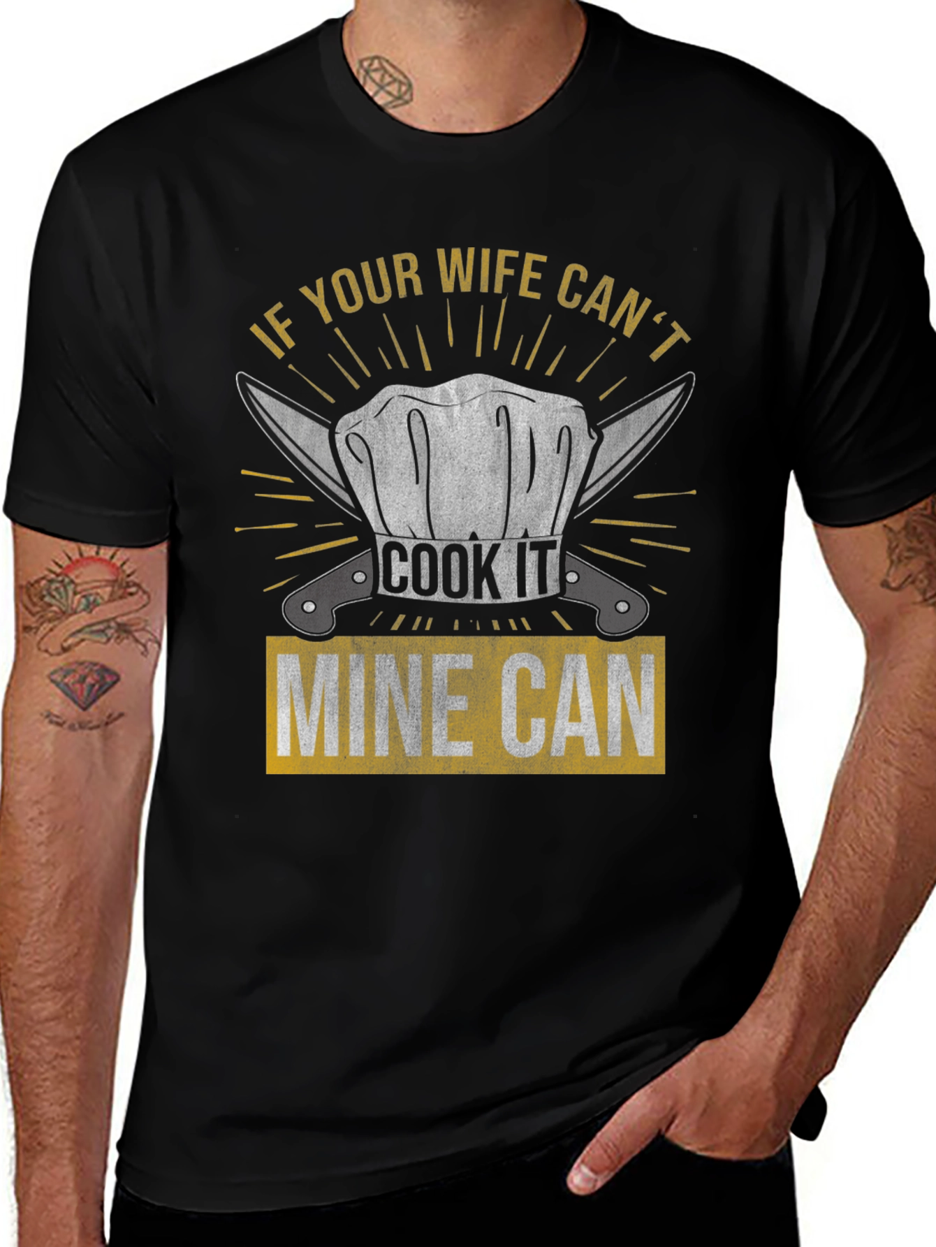 Variant 20 of Funny Chef Wife T-Shirt - Mine Can Cook It!