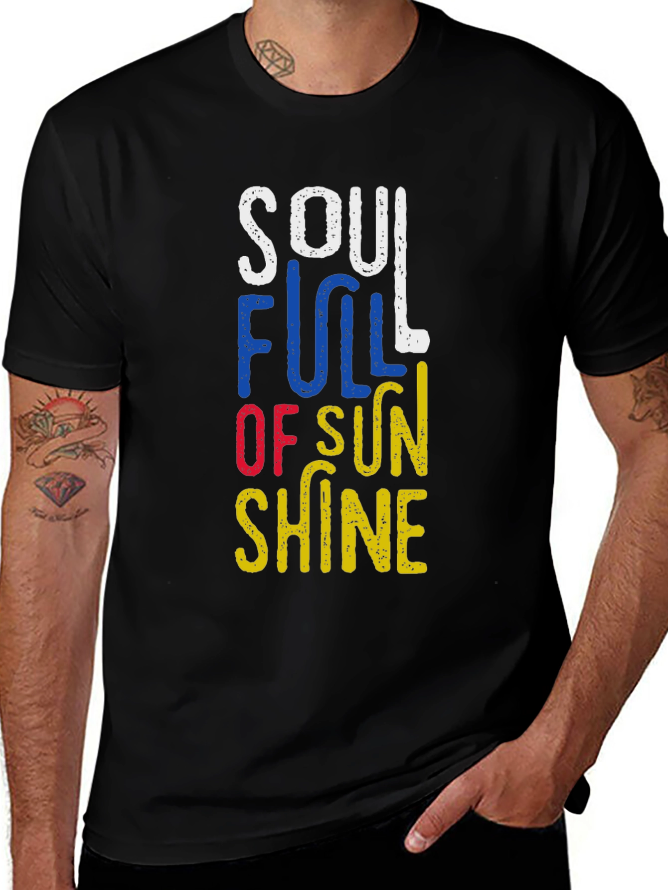 Variant 26 of Soul Full of Sunshine Graphic Tee - Unisex Black T-Shirt