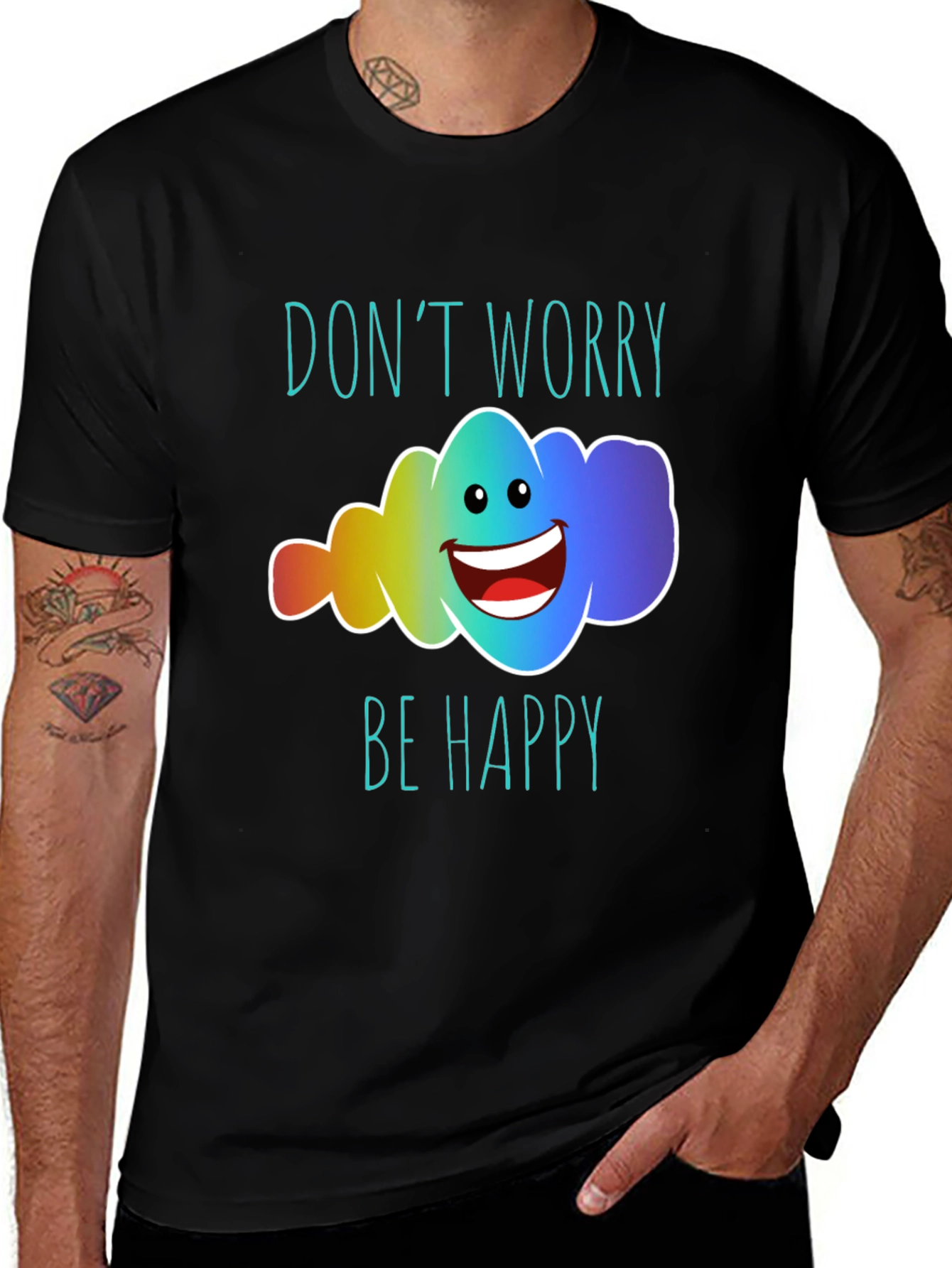Variant 5 of Don't Worry Be Happy Cloud T-Shirt