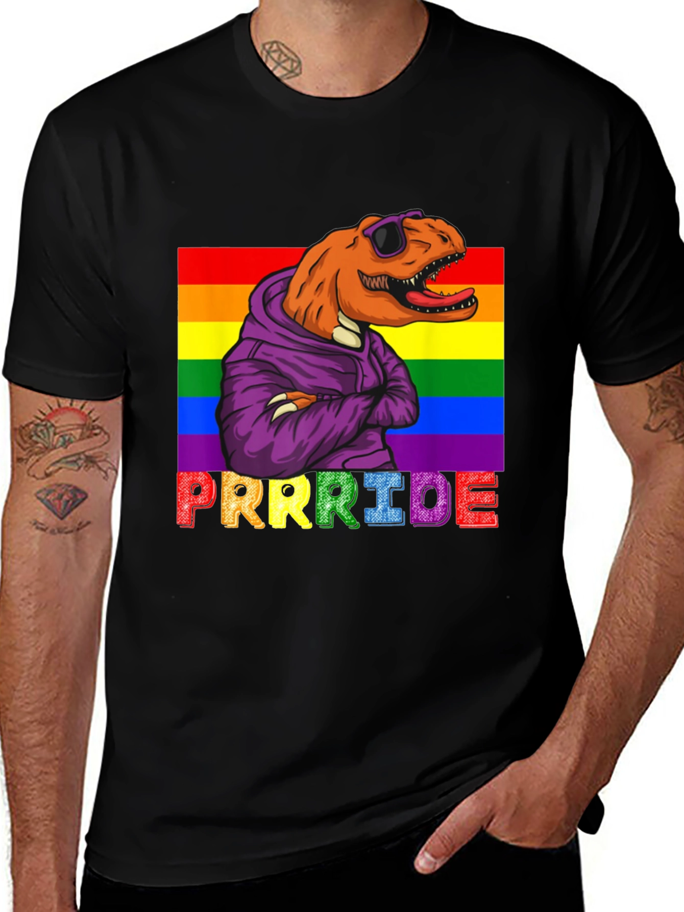 Variant 7 of Dino PRRRIDE T-Shirt - LGBT Pride
