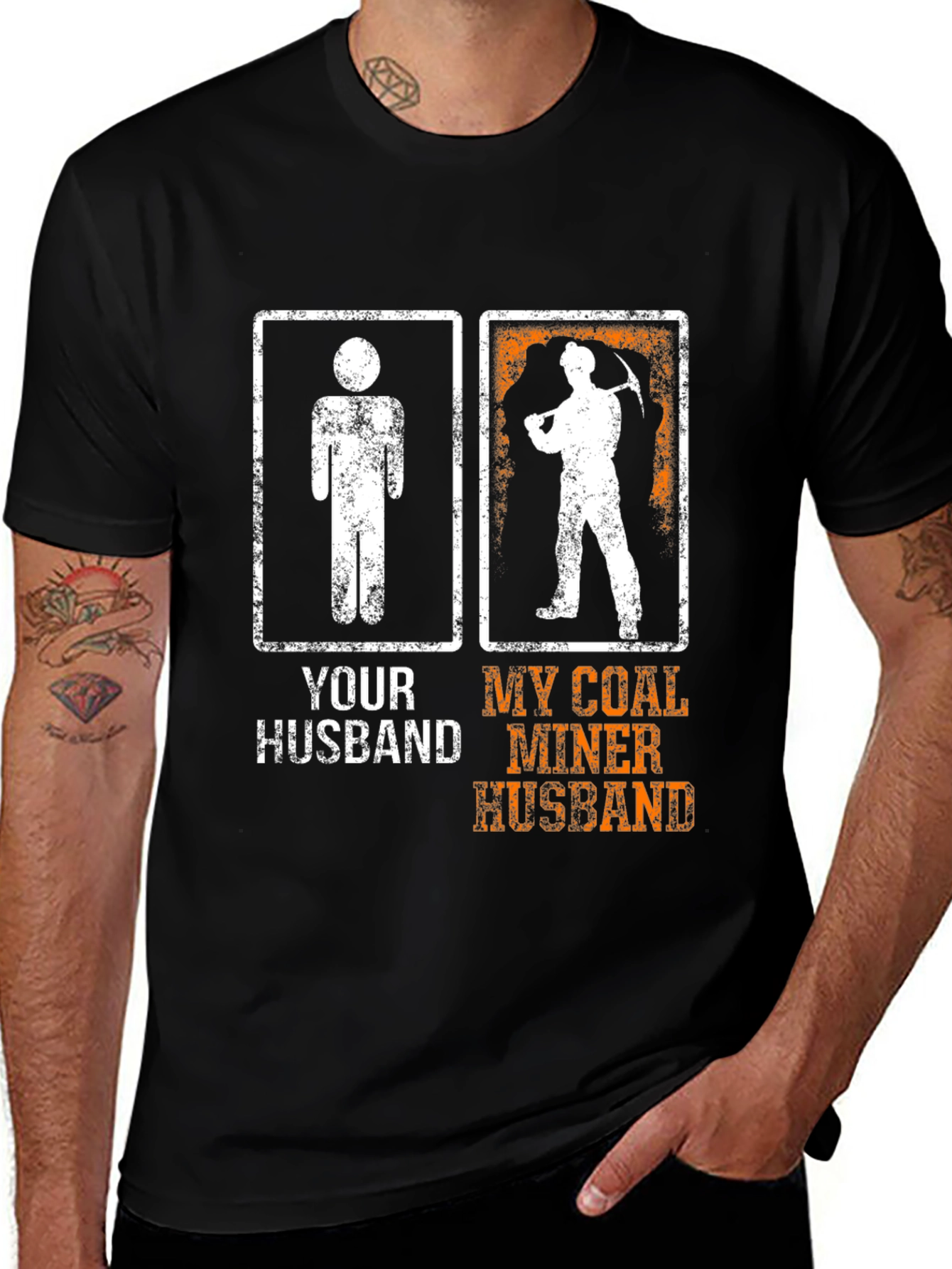 Variant 19 of Coal Miner Husband Graphic T-Shirt