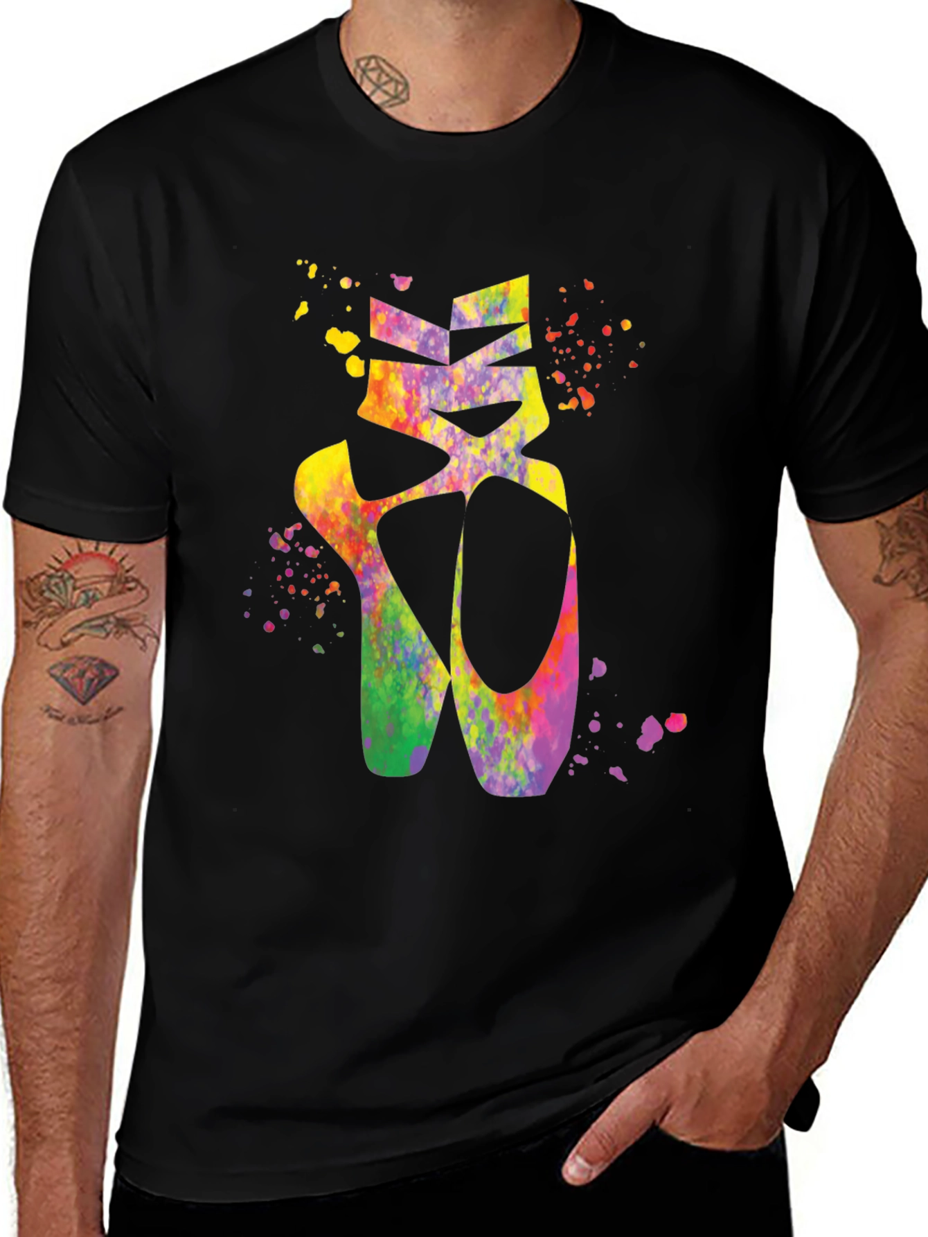 Variant 20 of Colorful Ballet Pointe Shoes Graphic Tee