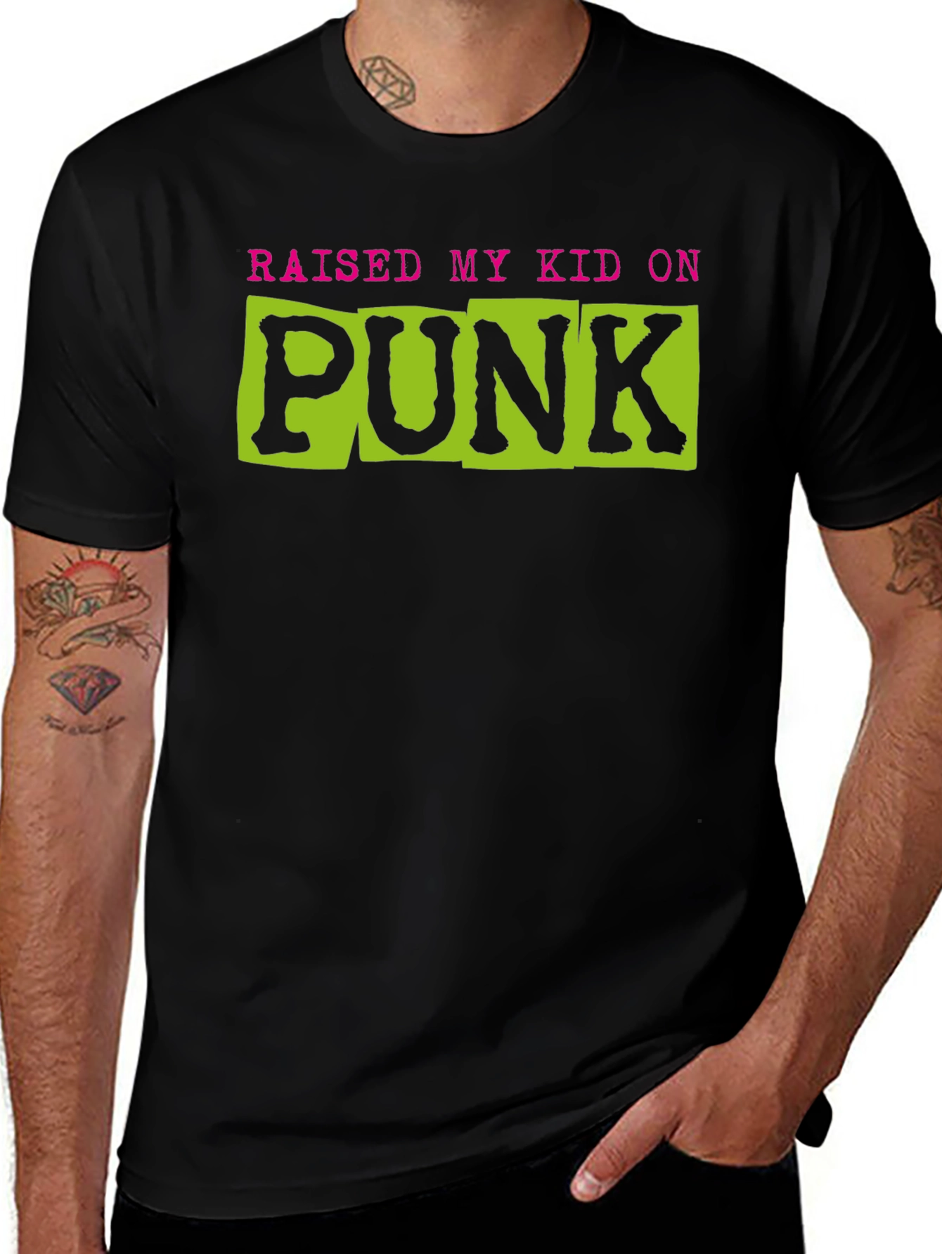 Variant 17 of Raised My Kid On Punk Graphic Tee
