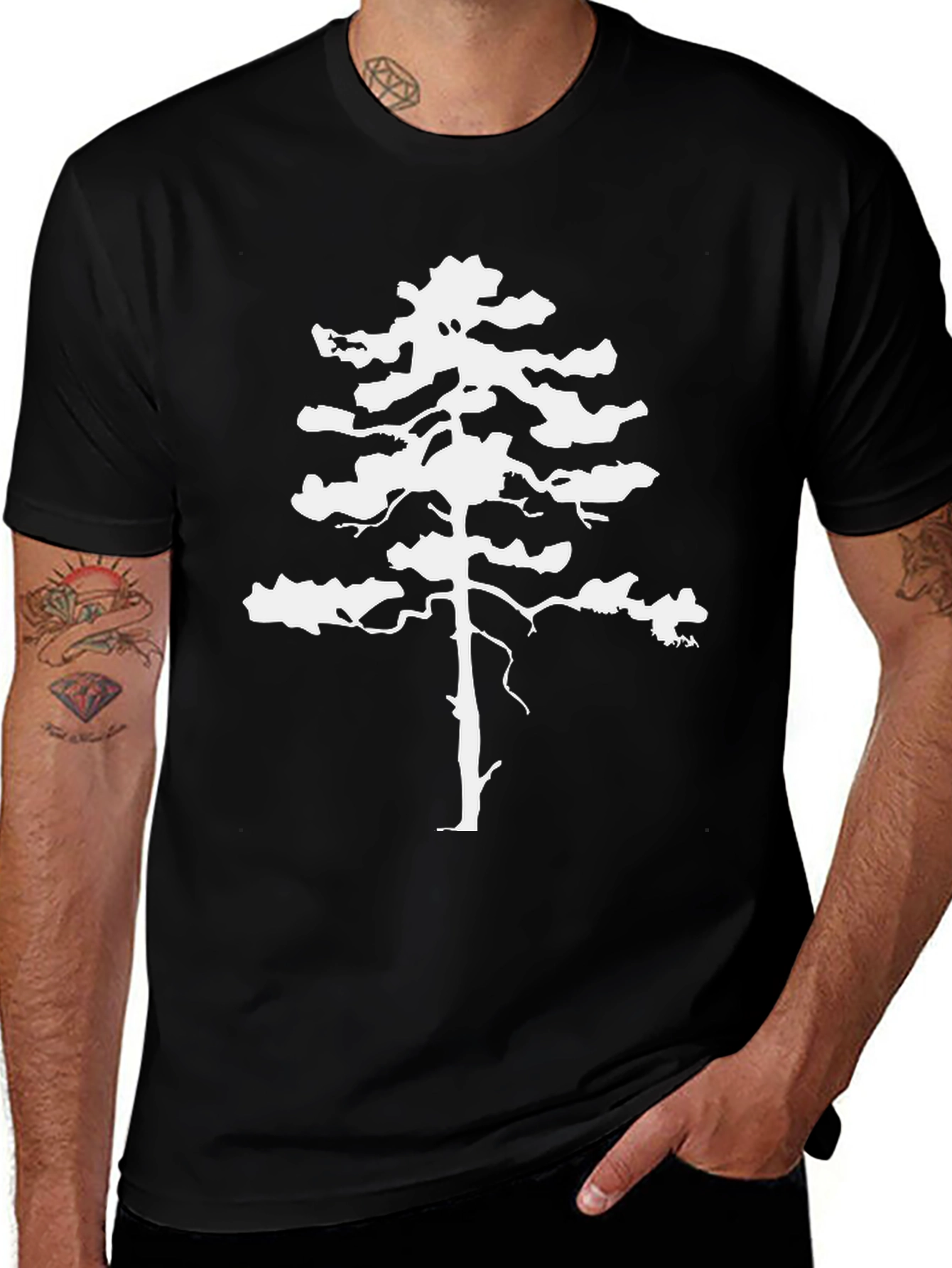 Variant 27 of Pine Tree Graphic Tee - Nature Inspired Cotton T-Shirt