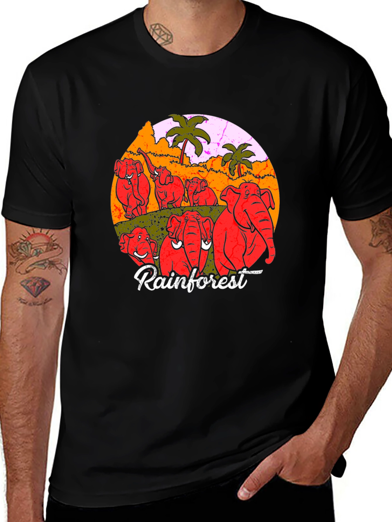 Variant 18 of Elephant Rainforest Graphic T-Shirt