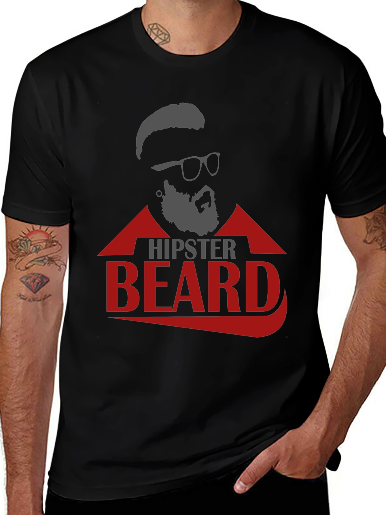 Variant 19 of Hipster Beard Graphic T-Shirt