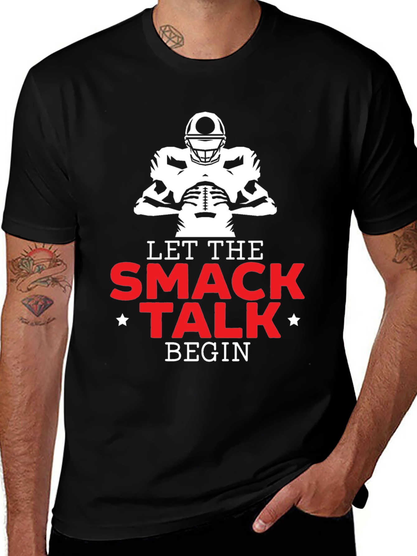 Variant 27 of Let The Smack Talk Begin Football T-Shirt